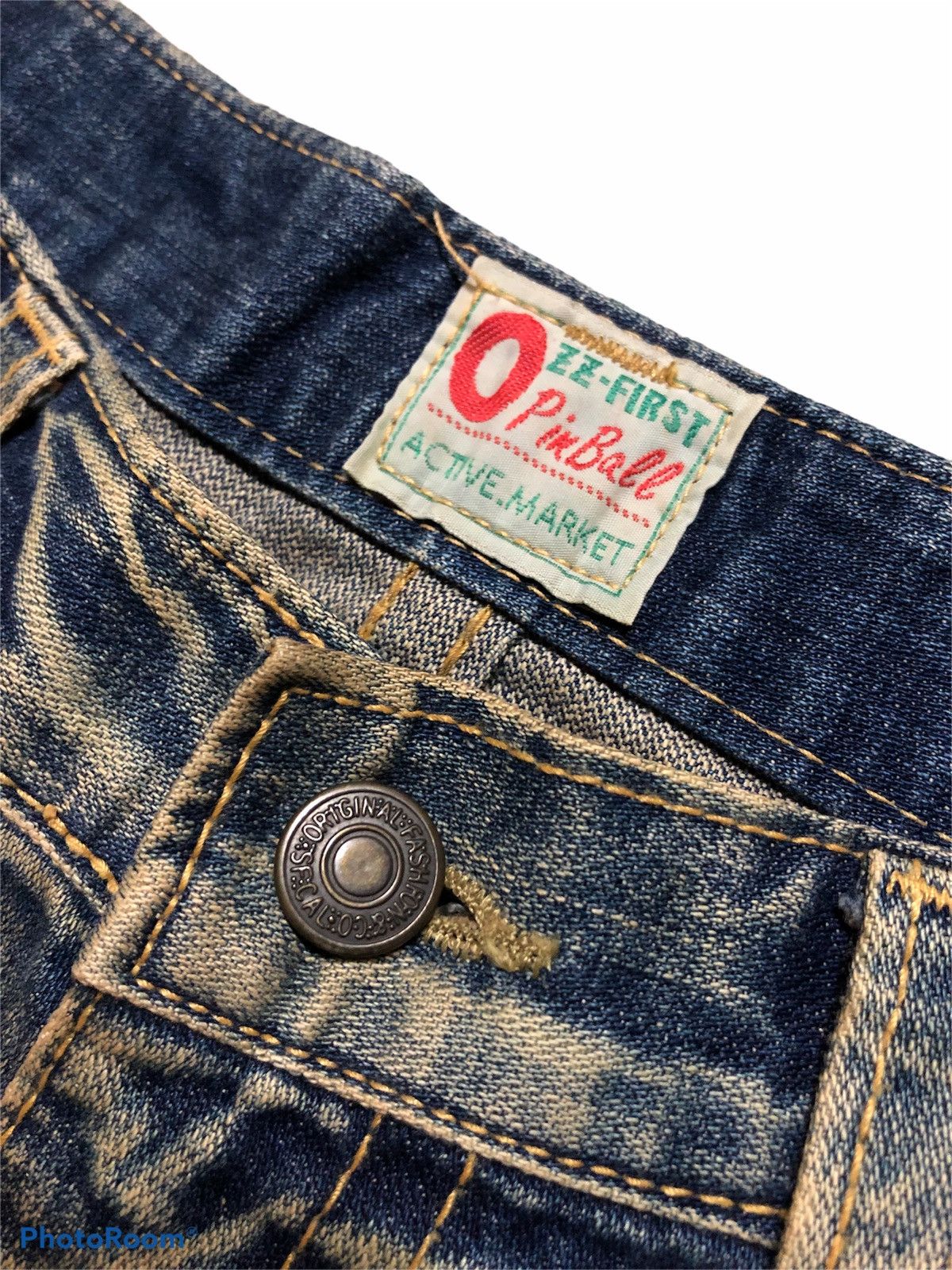 Vintage FLARE BOOTCUT OZZ FIRST DISTRESSED RUSTY DENIM Size US 32 / EU 48 - 3 Thumbnail
