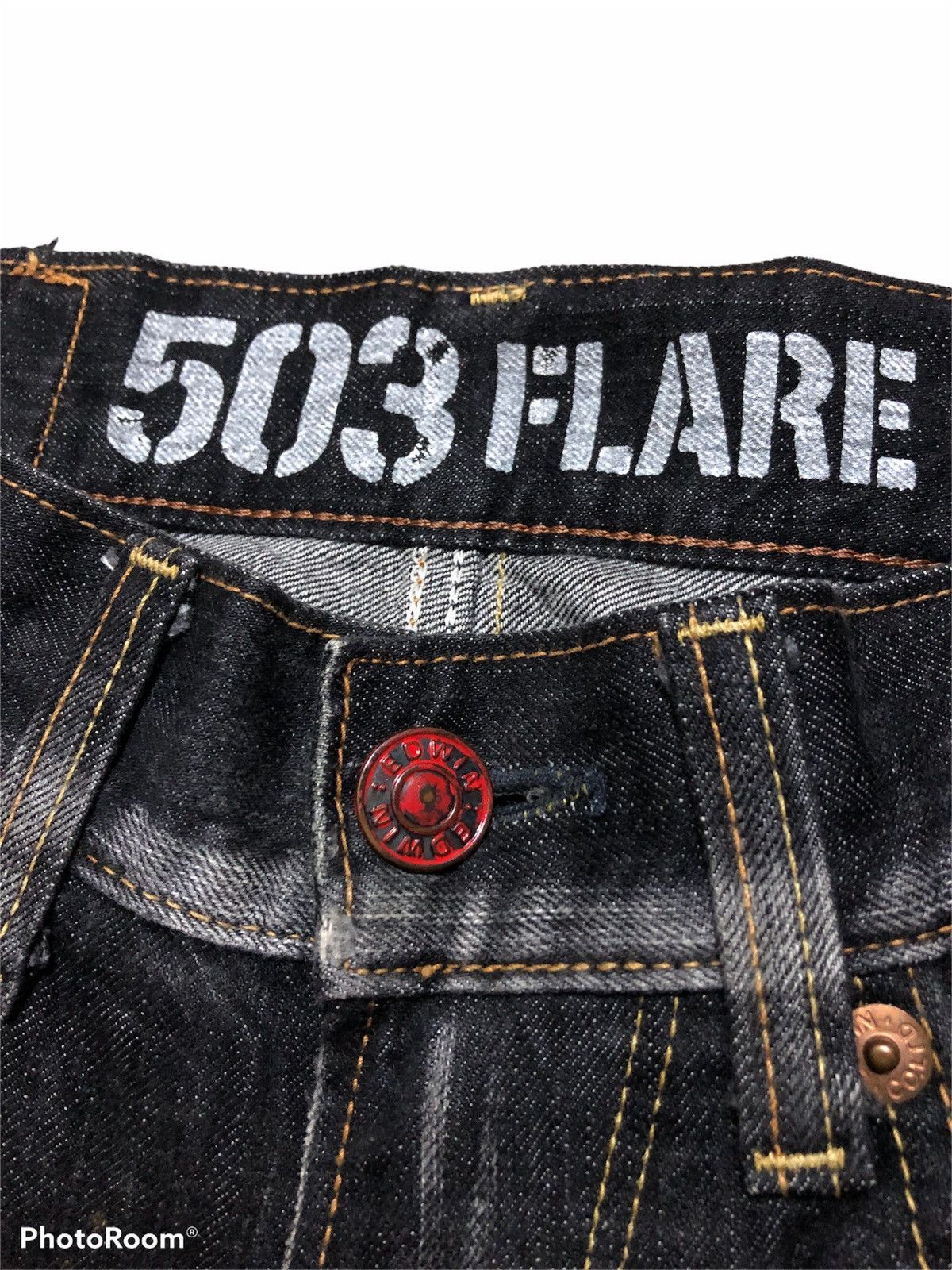 Edwin FLARE EDWIN WASHED BLACK DENIM Size US 30 / EU 46 - 4 Thumbnail