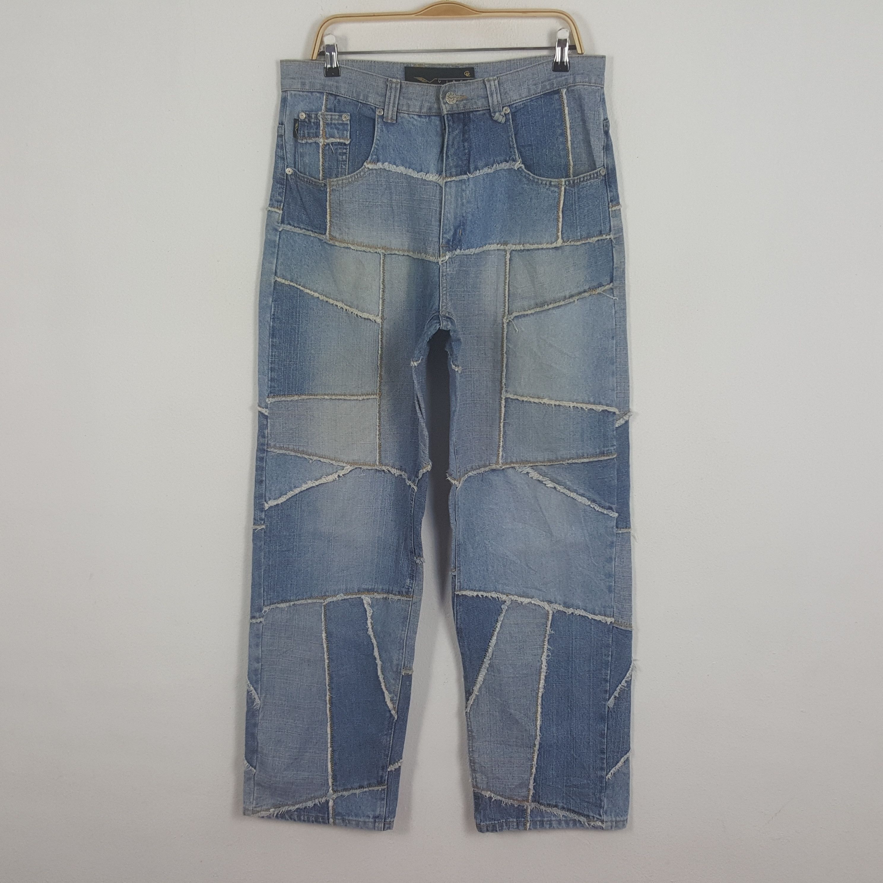 Designer × Japanese Brand × Vintage Vintage Vibes Patchwork Style Denim Jeans Size US 34 / EU 50 - 1 Thumbnail
