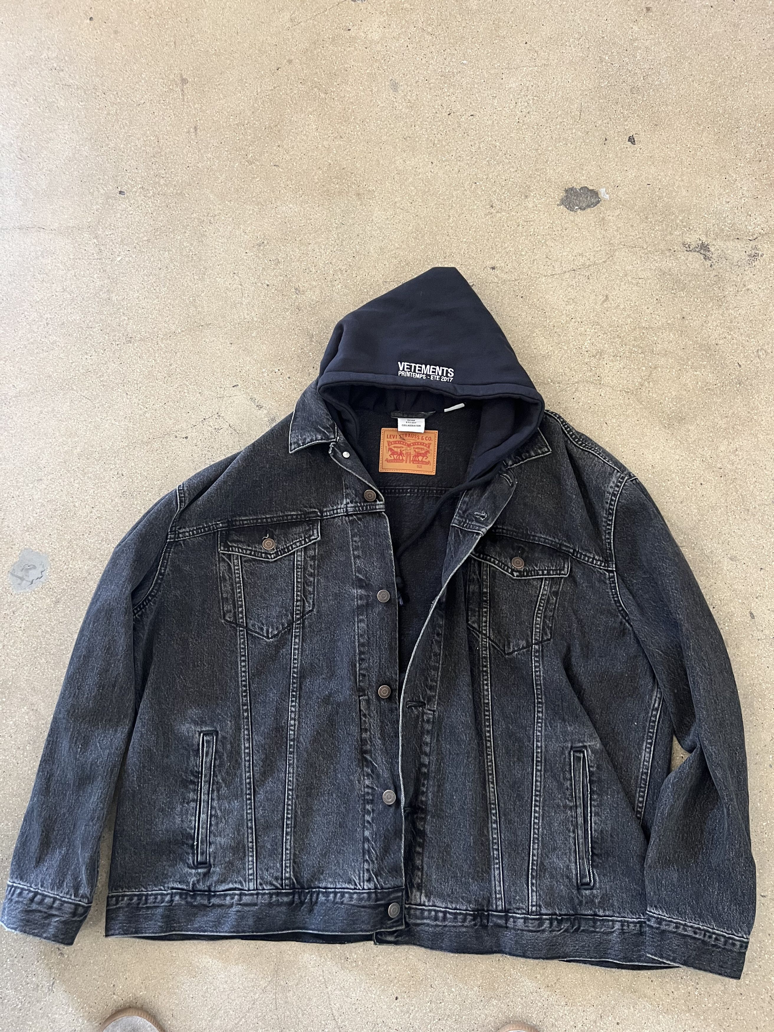 Hooded Denim Levi's X Vetements Vestments Levis Denim Hooded