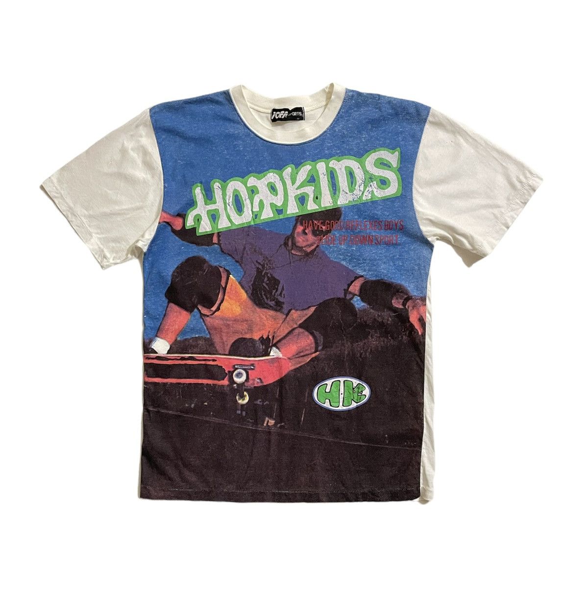 image of Skategang x Vintage Hop Kids Skate Tees Streetwear in White (Size 2XS)