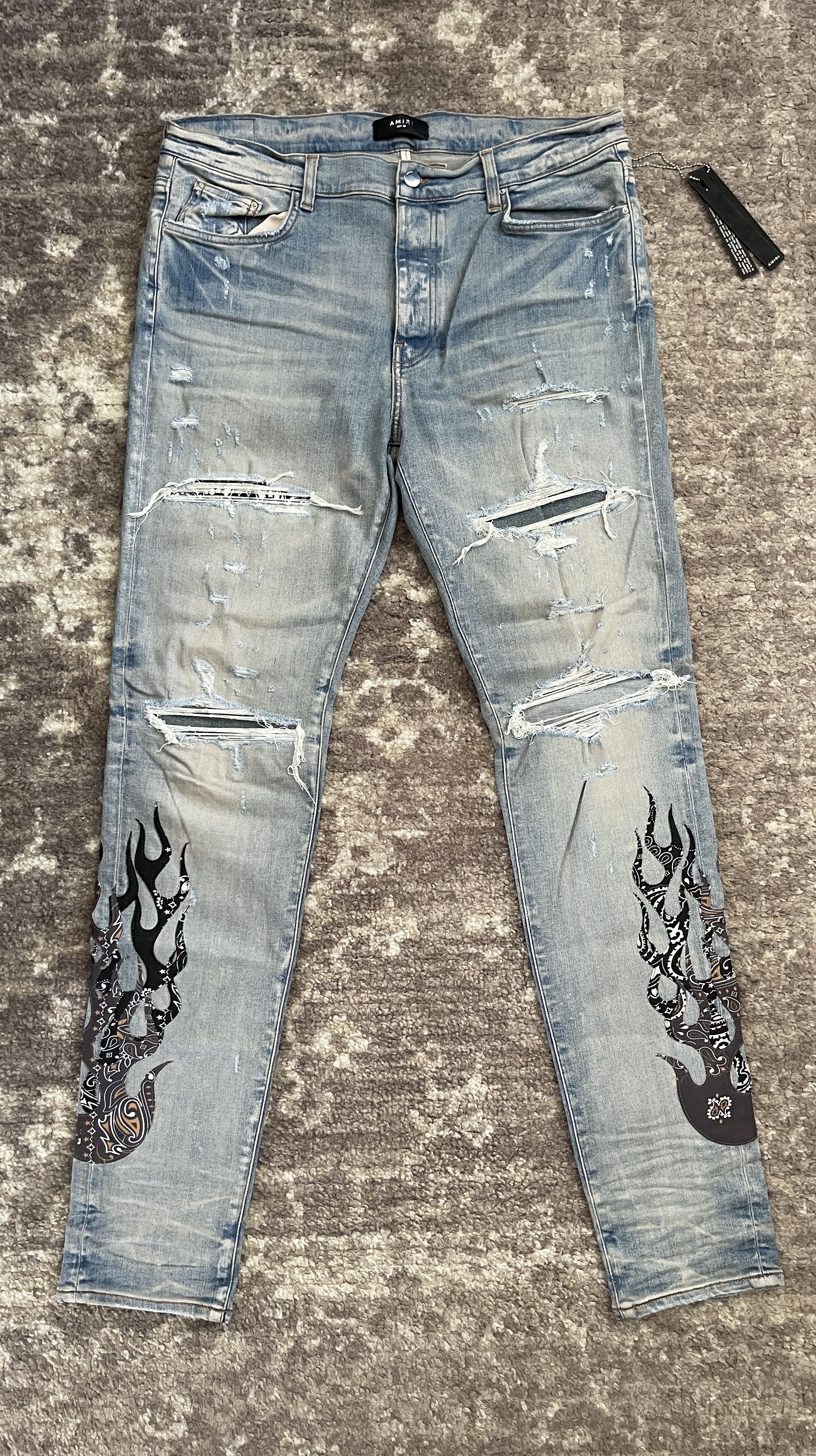 AMIRI TGCW BANDANA FLAME JEAN