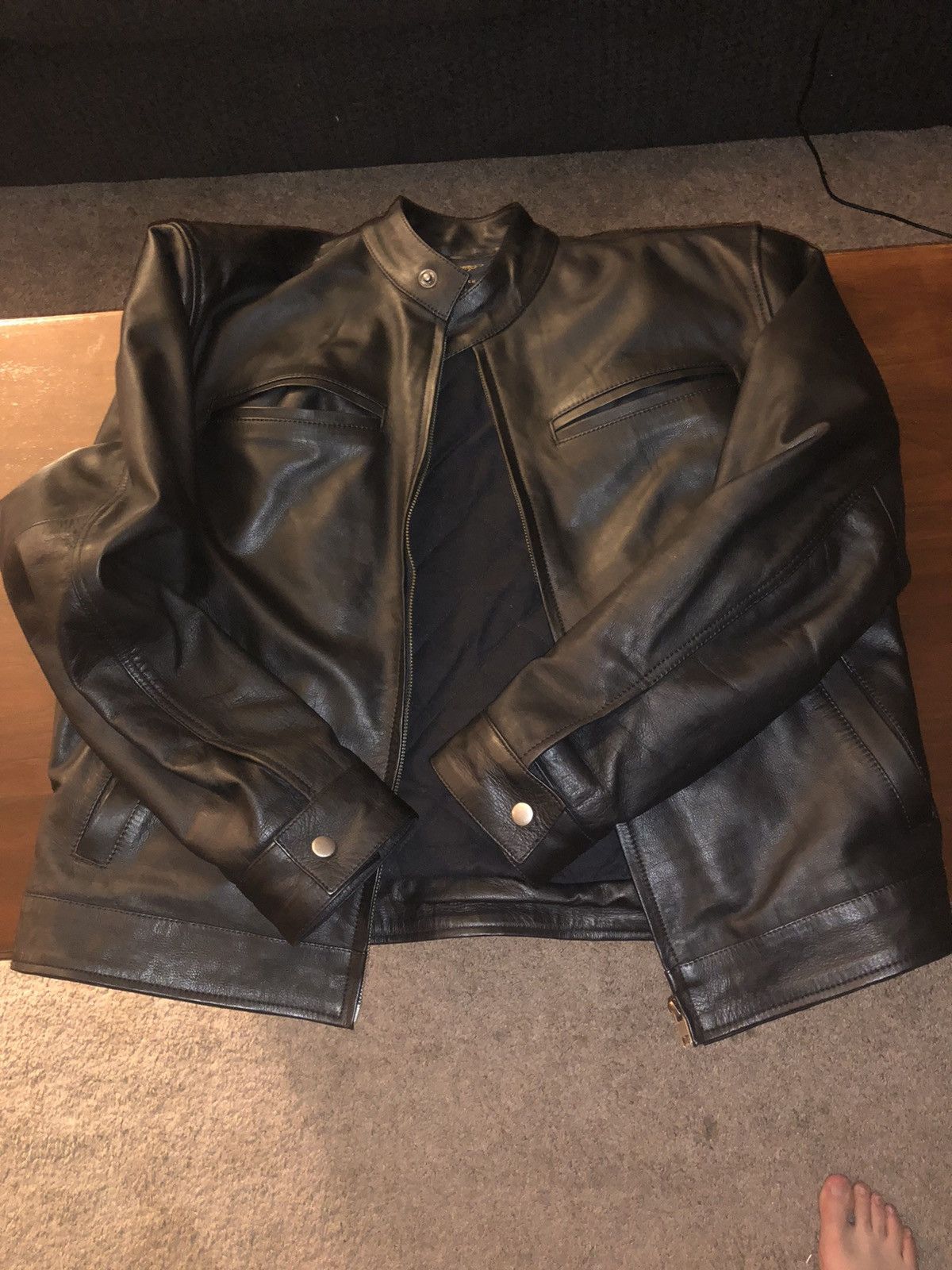 Vintage x Cafe Racer Leather Jacket x *full grain leather*