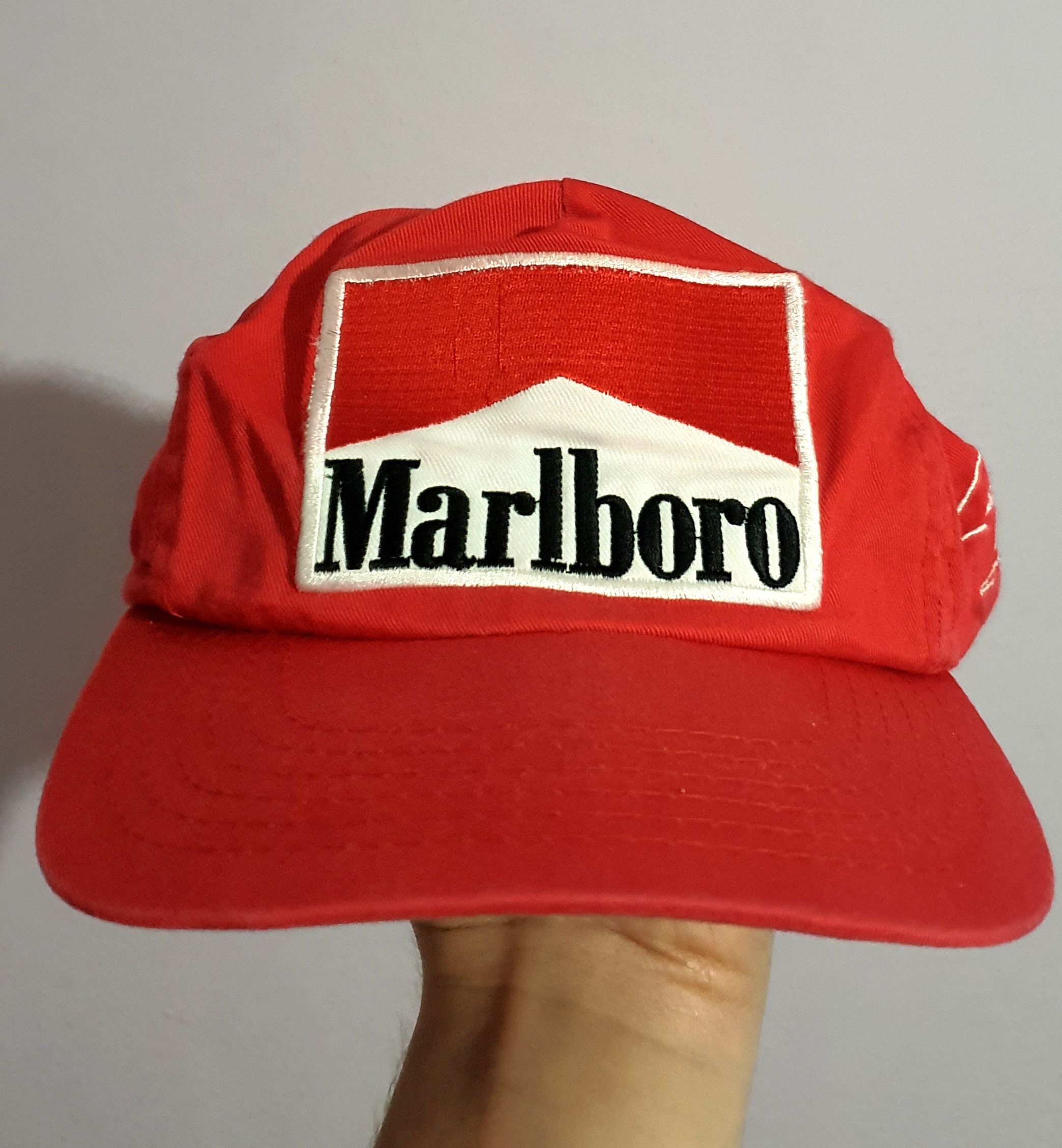 image of Vintage Marlboro Racing 90's Hat in Red, Men's