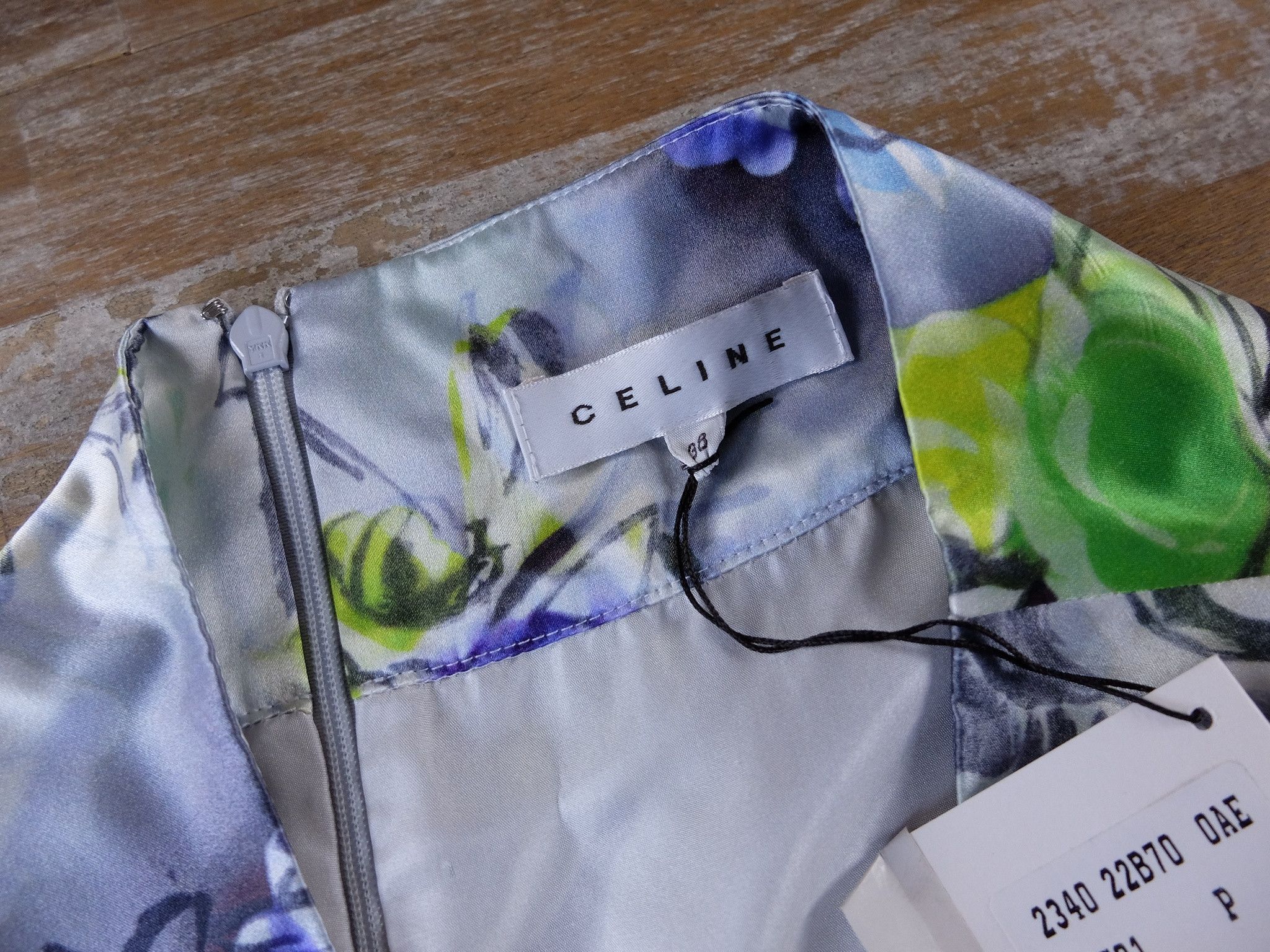 Celine CELINE Paris vintage blue floral bubble silk mini skirt 38 q Size 27" / US 4 / IT 40 - 9 Thumbnail