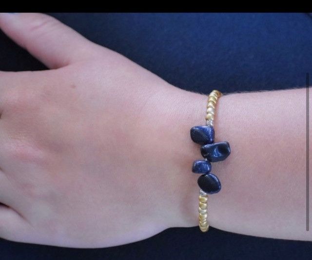 Jewelry Blue Goldstone beaded bangle Size ONE SIZE - 2 Thumbnail