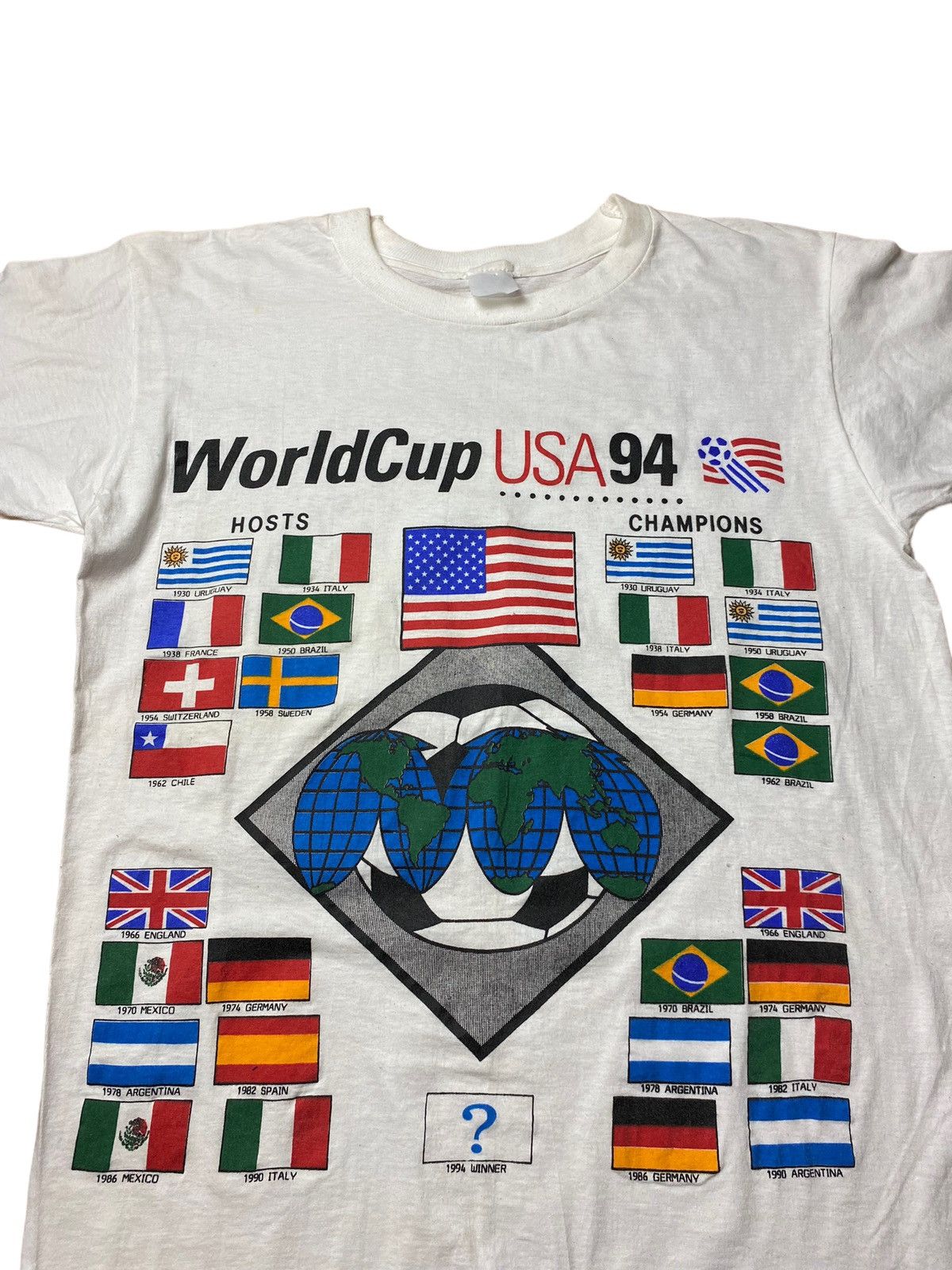 Vintage Vintage World Cup USA 94 Champions Soccer Futbol Shirt Size US M / EU 48-50 / 2 - 3 Thumbnail