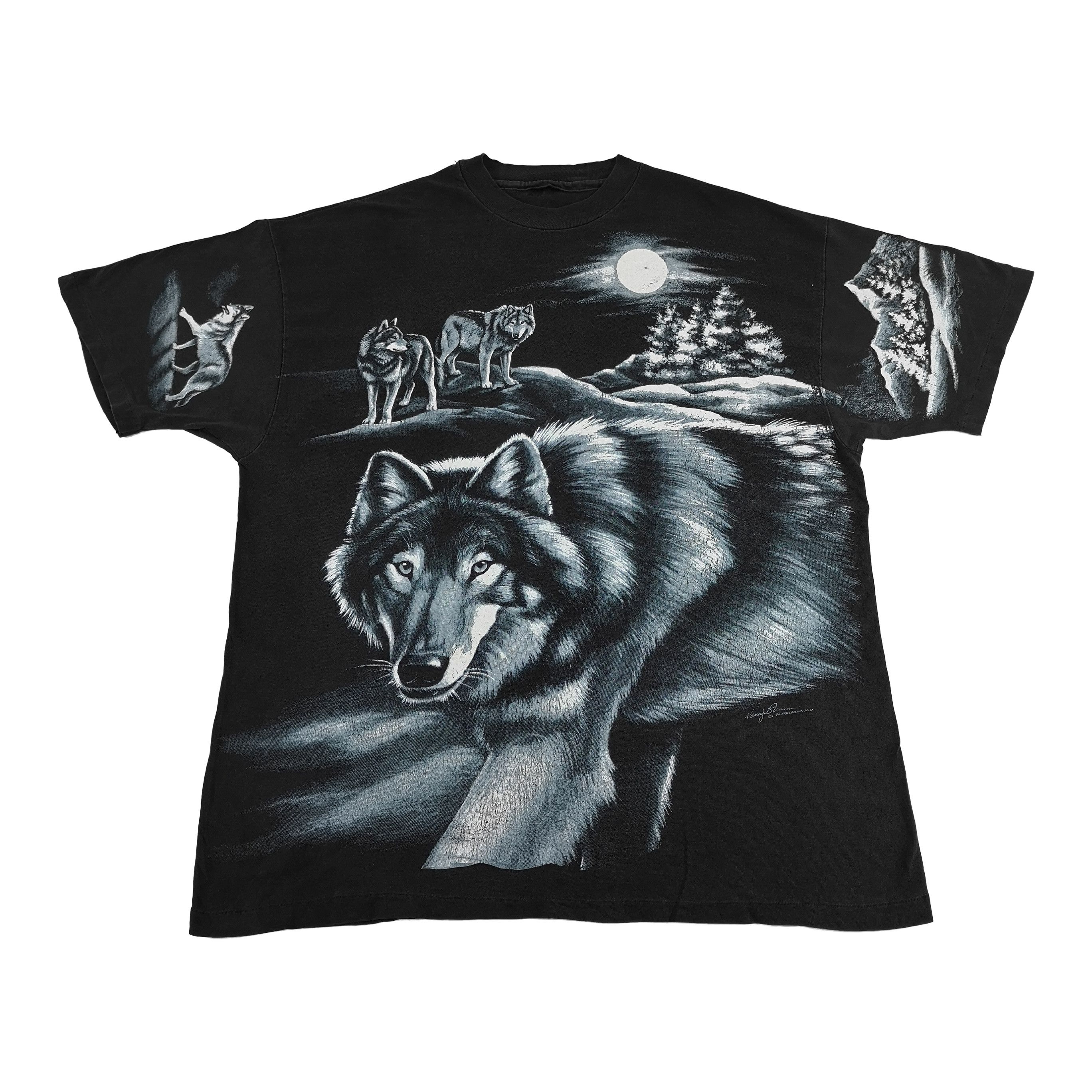 Vintage 90s Wolf Habitat Shirt-T575