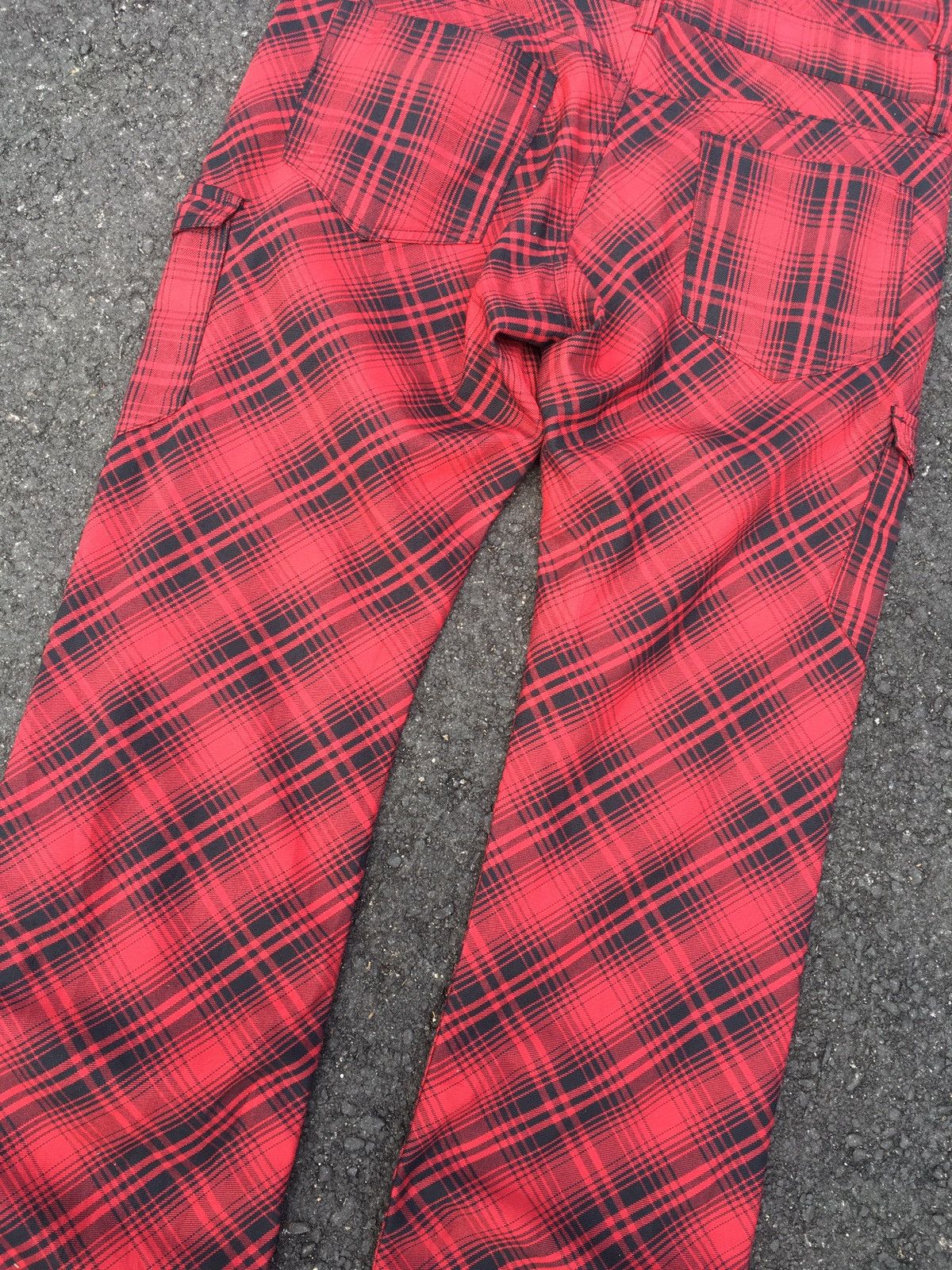 Japanese Brand × Seditionaries × Tornado Mart DOUBLE WAIST TARTAN DOUBLEFOCUS CARGO POCKET PANTS Size US 33 - 7 Thumbnail