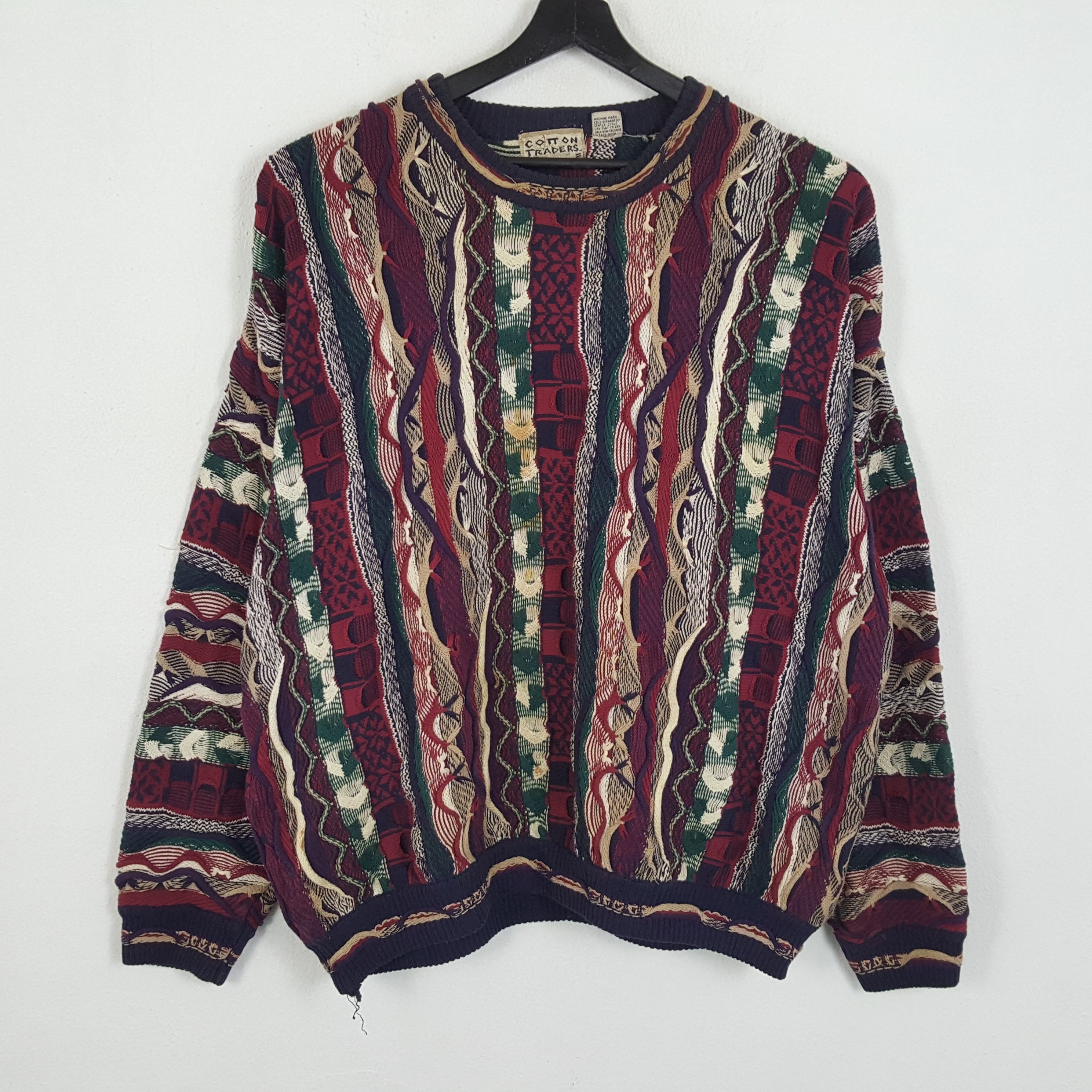 Coogi Cotton Traders Vintage COTTON TRADERS Coogi Style Knitwear Style Vintage Sweatshirt Grailed