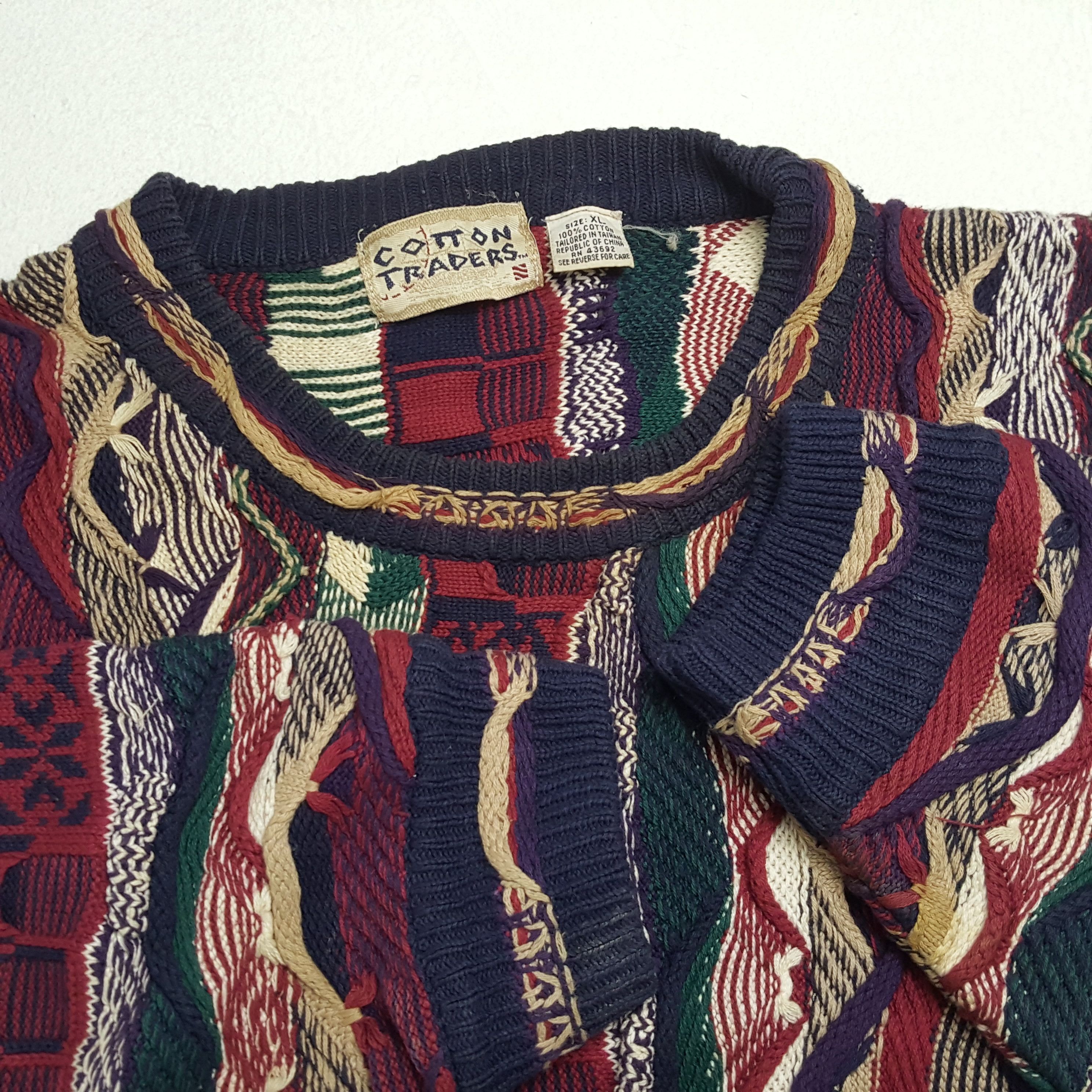 Coogi × Cotton Traders × Vintage COTTON TRADERS Coogi Style Knitwear Style Vintage Sweatshirt Size US XXL / EU 58 / 5 - 7 Thumbnail
