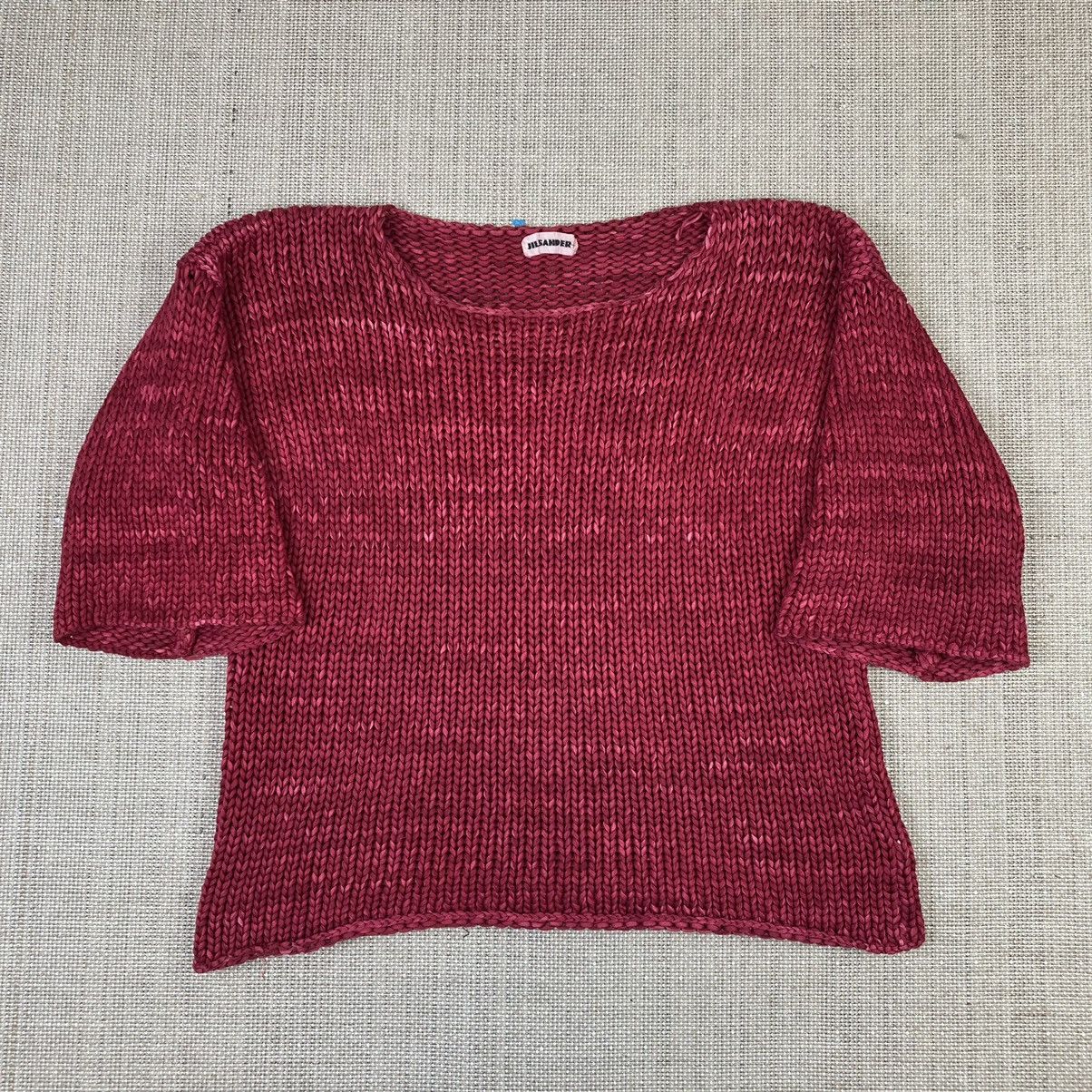 Jil Sander × Vintage Vintage Jil Sander+ red knitted sweater Size M / US 6-8 / IT 42-44 - 2 Thumbnail