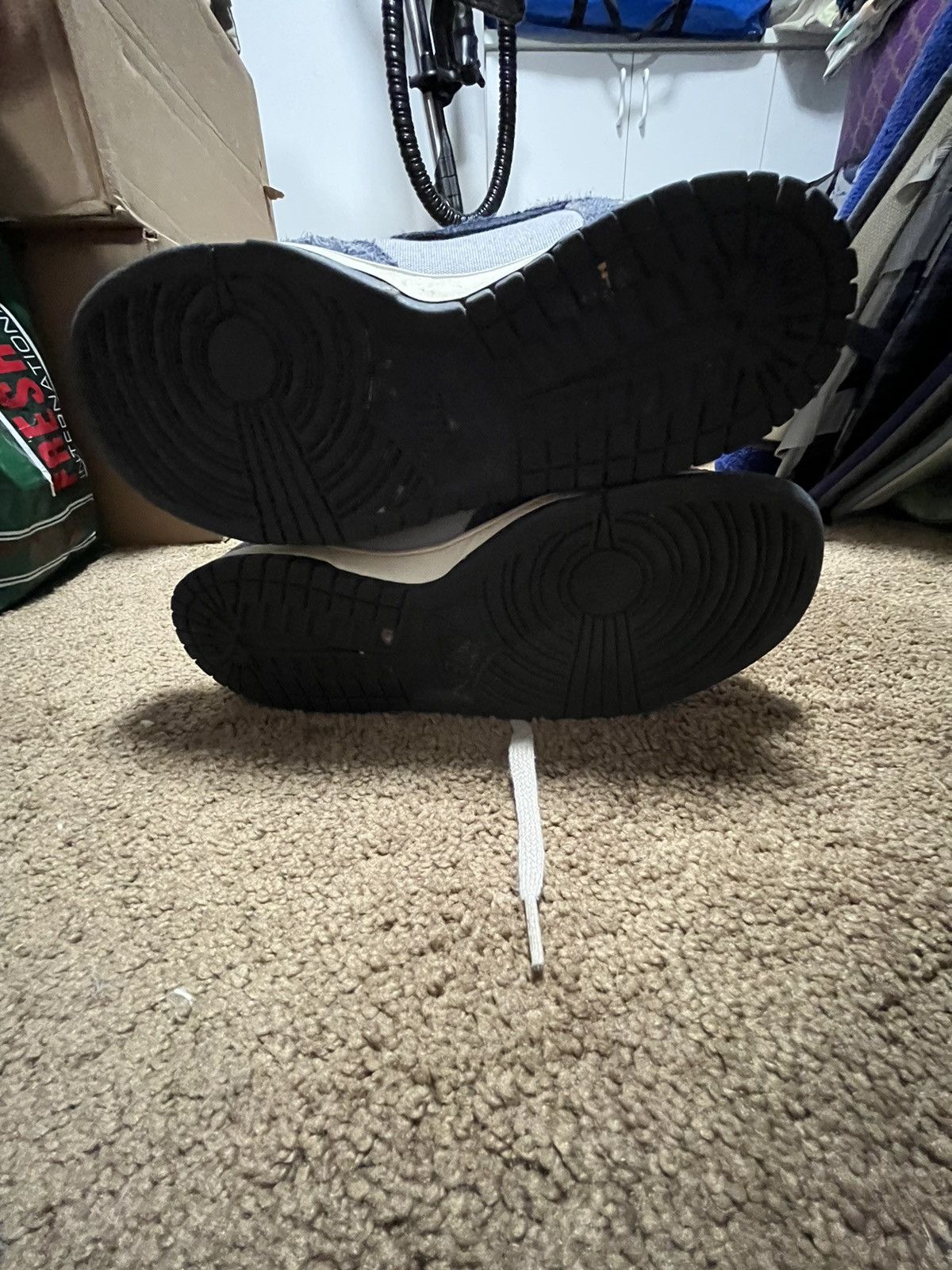Nike × Notre Notre X Nike Dunk High Top Midnight Navy Suede VERY WORN Size US 8.5 / EU 41-42 - 4 Thumbnail