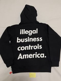 Authentic supreme illegal business controls America TEE shirt 2005