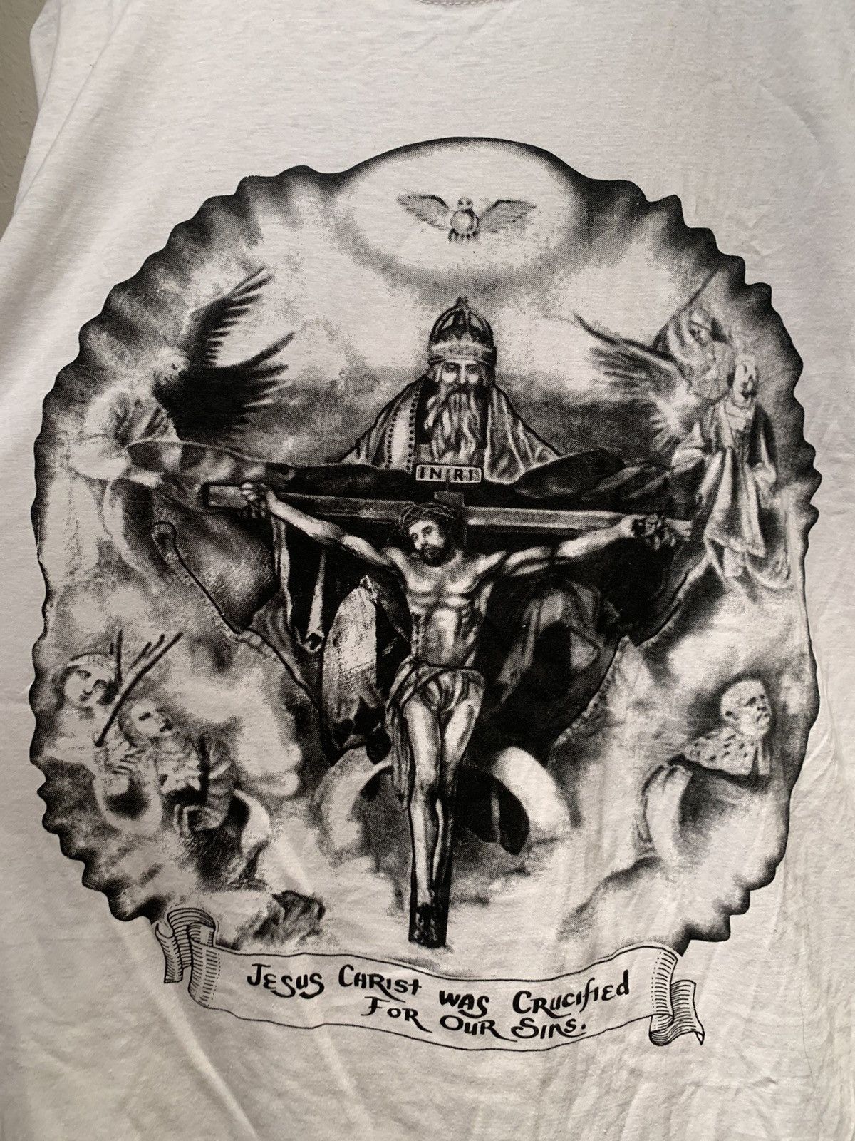 Other × Vintage *RARE* Vintage Jesus Christ Crucifixion For Sins T-Shirt XL Size US XL / EU 56 / 4 - 2 Thumbnail