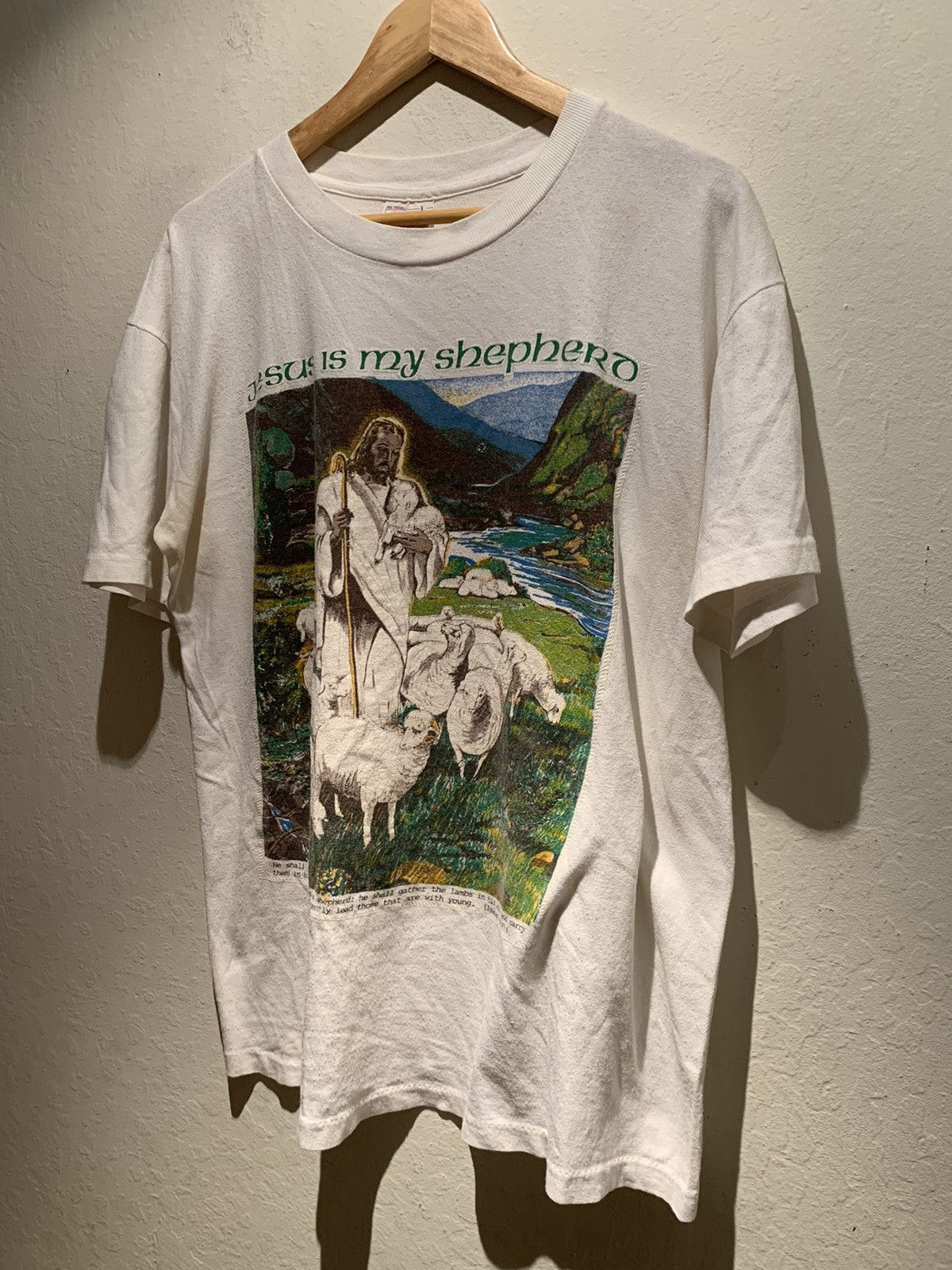 Other × Vintage *RARE* Vintage Jesus Is My Shepherd Single Stitch T-Shirt L Size US L / EU 52-54 / 3 - 1 Thumbnail