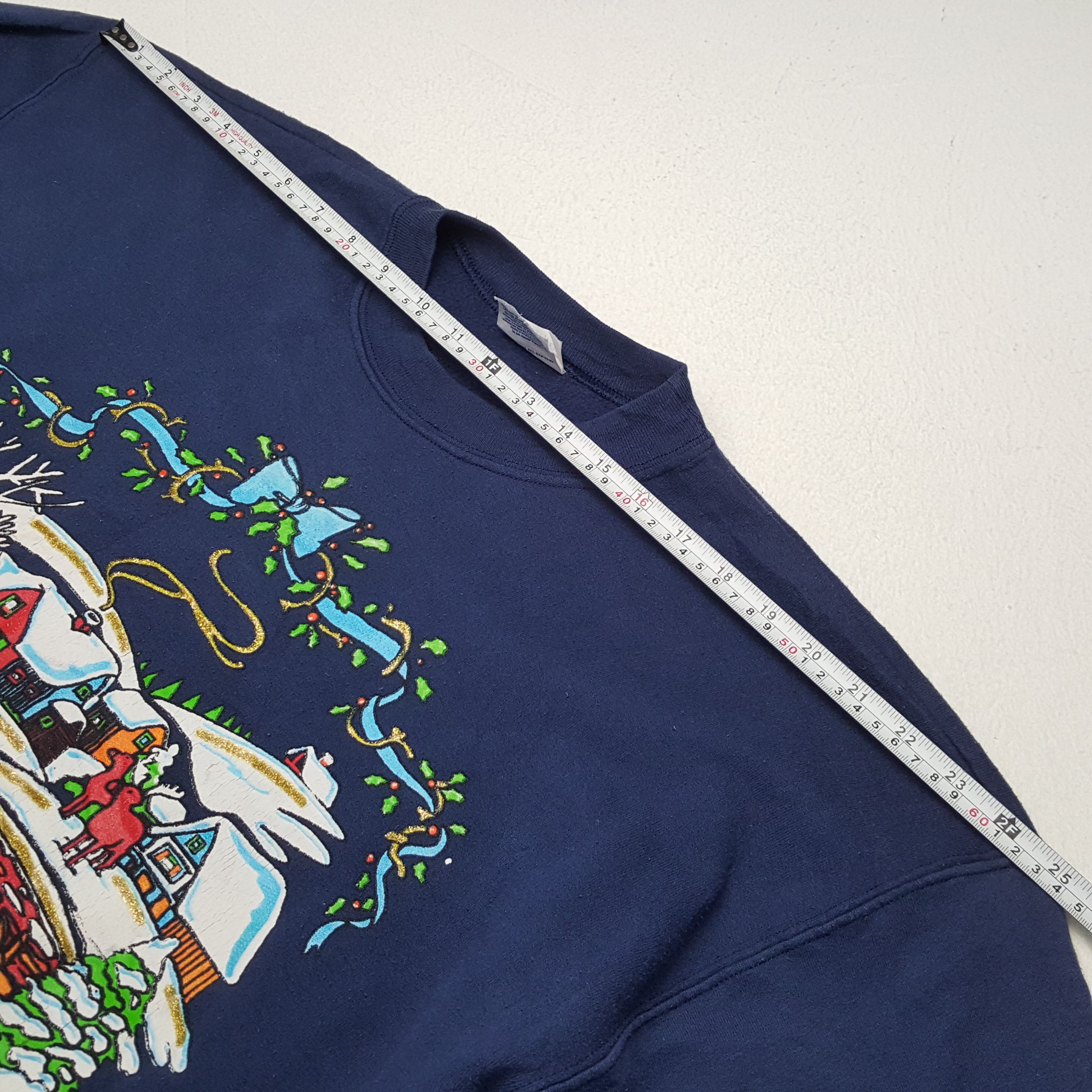 Hanes × Vintage ART Winter Seasons Streetwear Style Vintage Sweatshirt Size US L / EU 52-54 / 3 - 4 Thumbnail