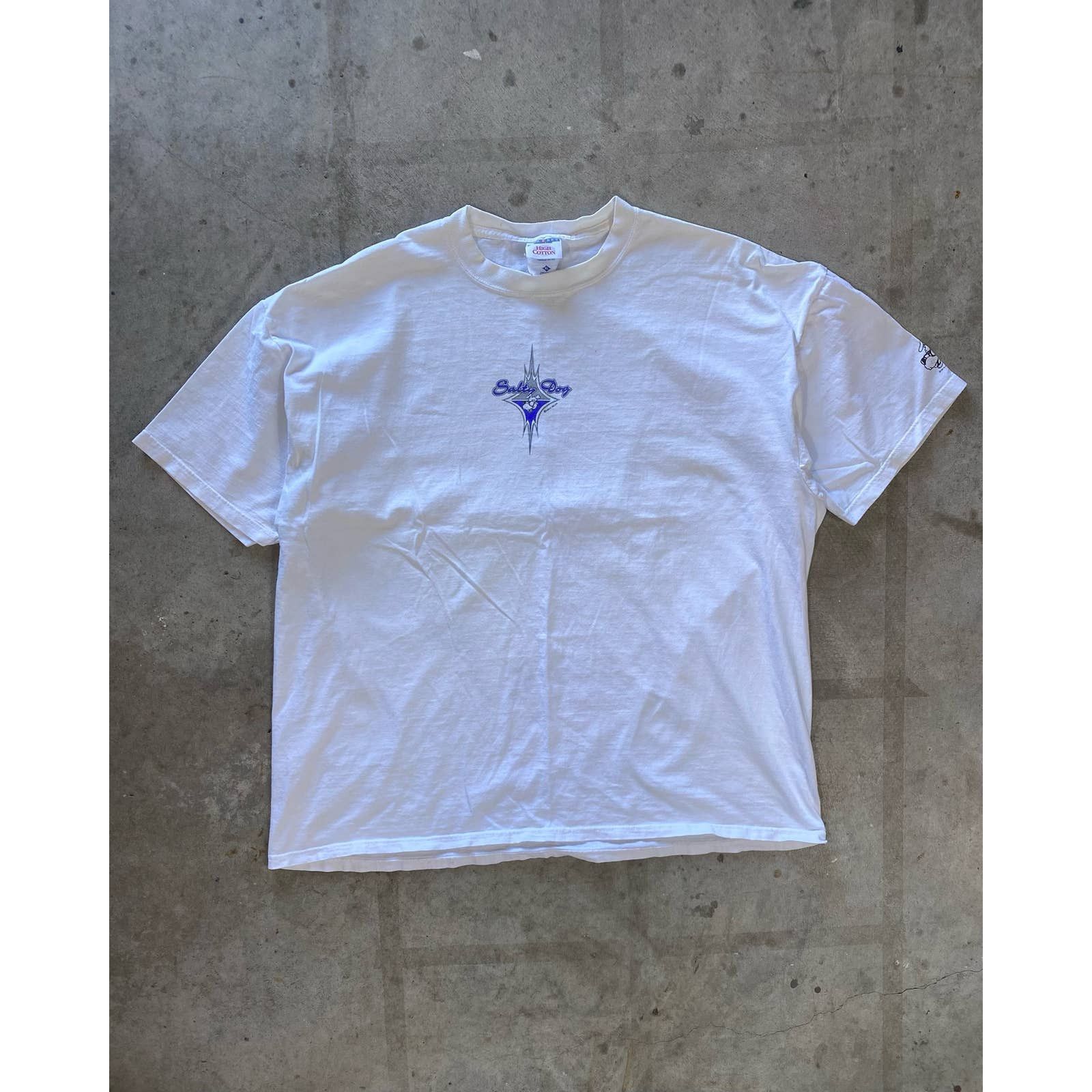 Gildan 1990s "Salty Dog" Tee (XL) Vintage White T-Shirt Size US XL / EU 56 / 4 - 1 Thumbnail