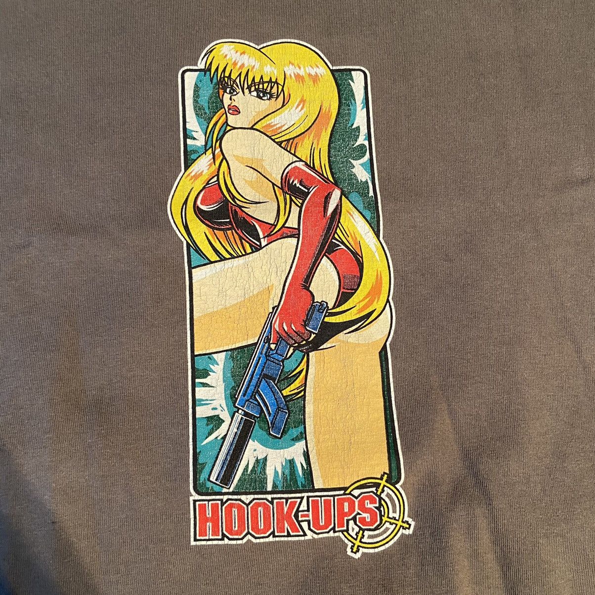 Vintage 90s Vintage Hook-Ups Skateboard Anime sexy nurse t shirt tee