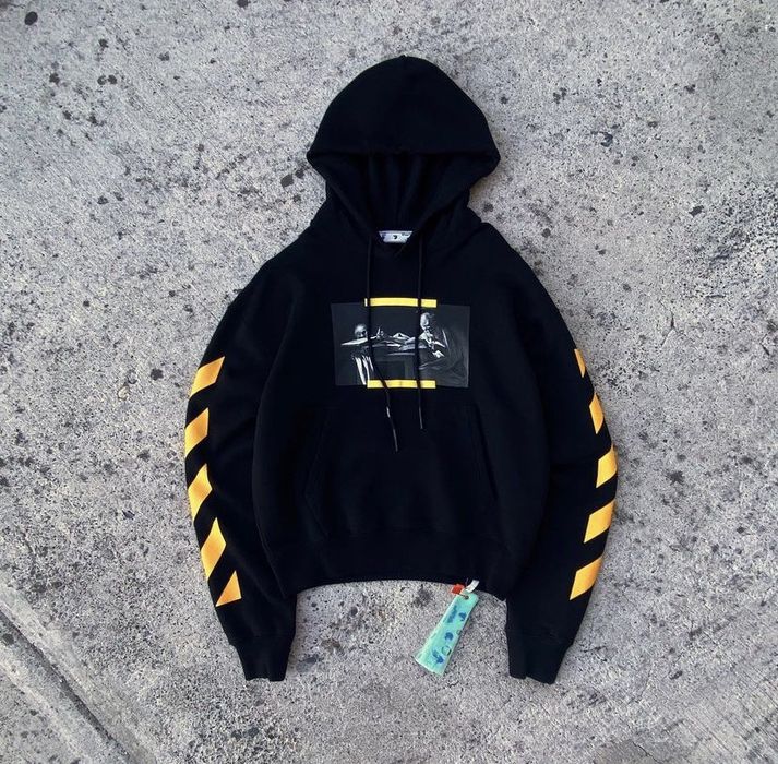 Off-White: Black Caravaggio Painting Over Hoodie