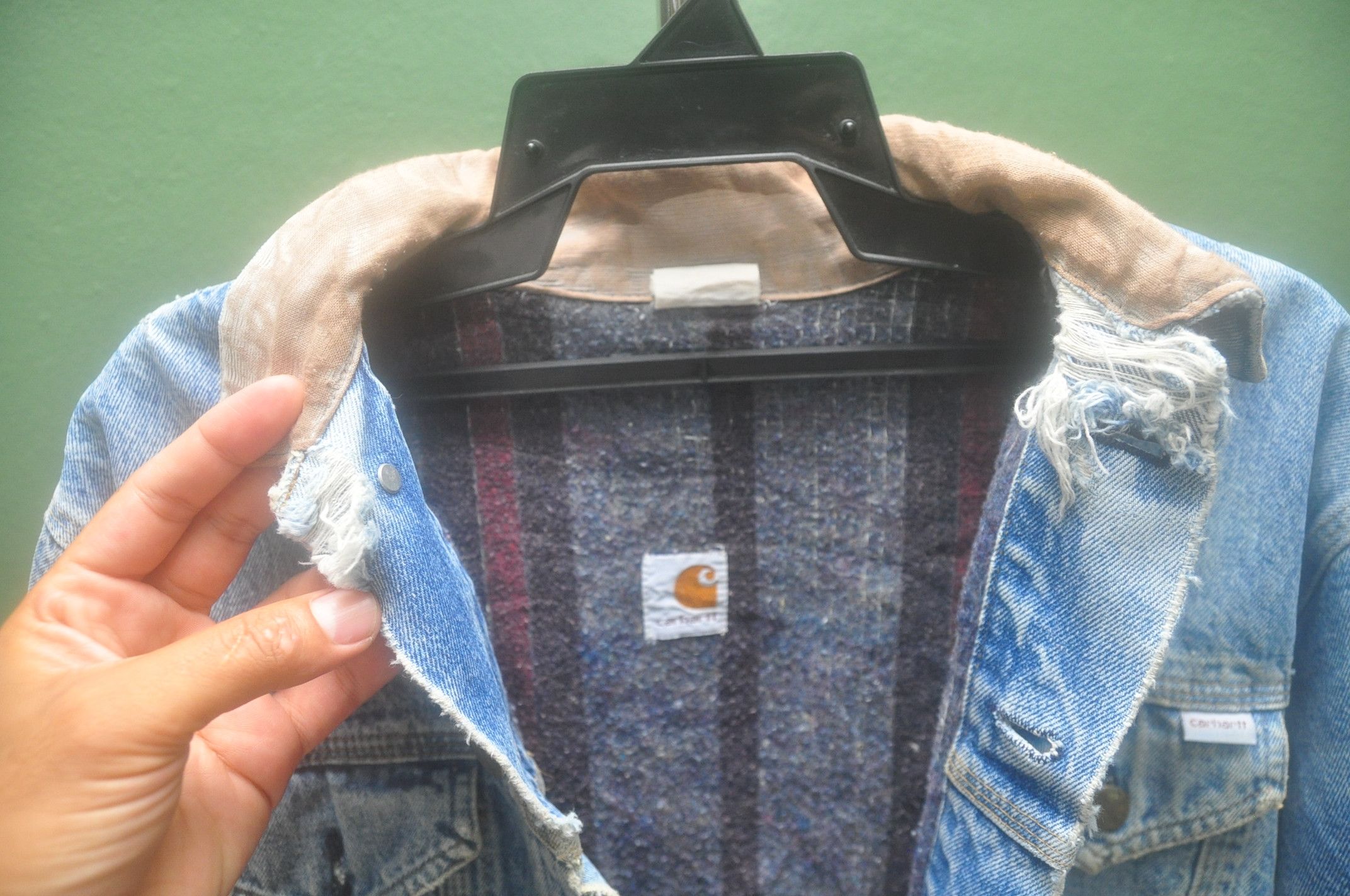 Carhartt × Japanese Brand × Vintage Vintage Carhatt 60s 70s Denim Jacket Travis Scott Style Size US L / EU 52-54 / 3 - 5 Thumbnail