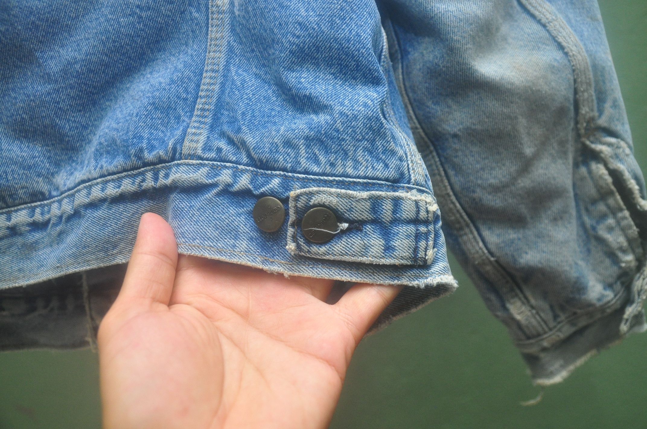 Carhartt × Japanese Brand × Vintage Vintage Carhatt 60s 70s Denim Jacket Travis Scott Style Size US L / EU 52-54 / 3 - 12 Thumbnail