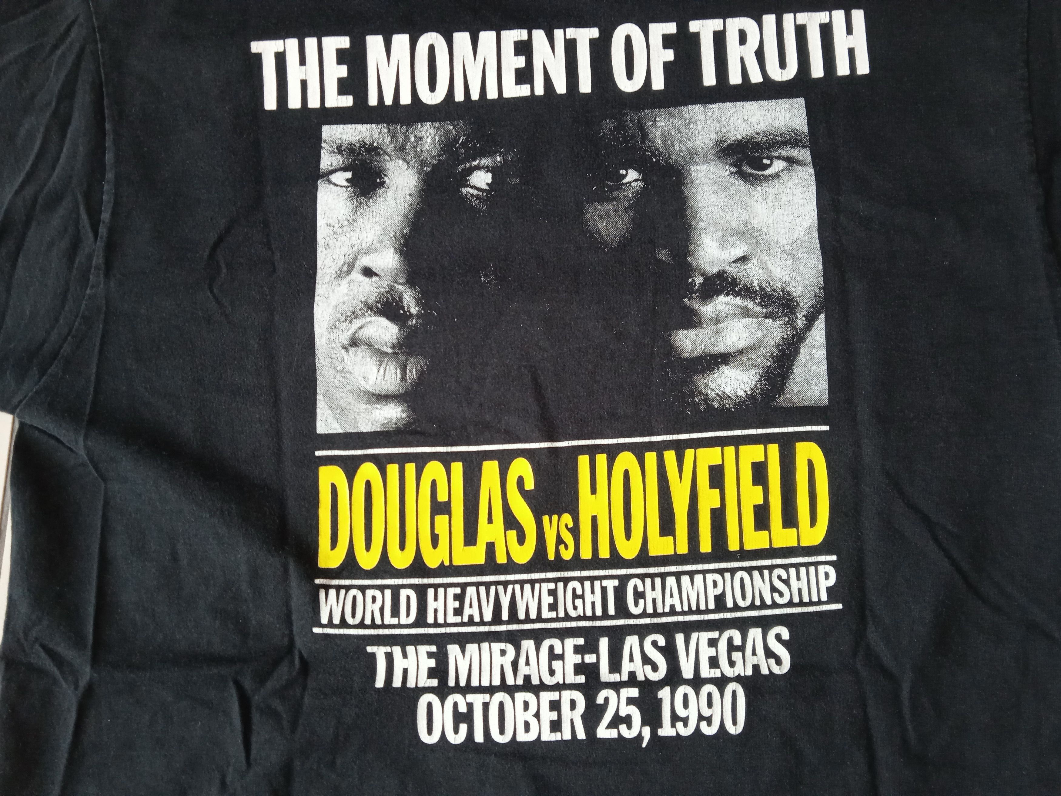 Vintage Vintage 90s Douglas vs Holyfield Boxing T Shirt Size US XL / EU 56 / 4 - 5 Thumbnail