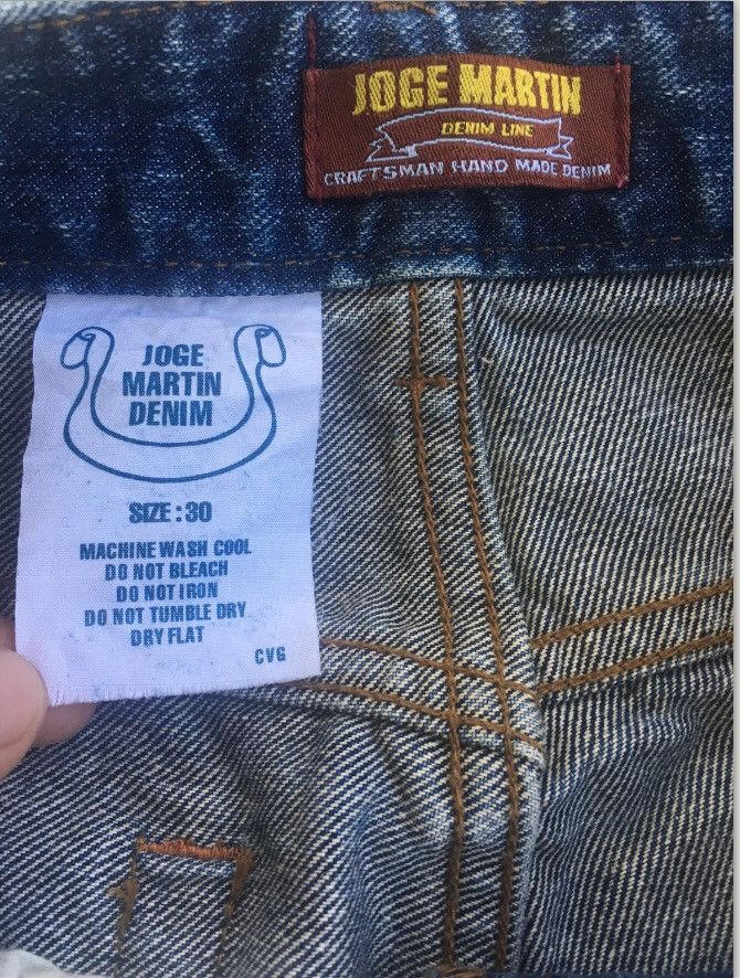 If Six Was Nine × Le Grande Bleu (L.G.B.) × Tornado Mart FLARED JORGE MARTIN DISTRESSED DENIM JEANS PANTS Size US 30 / EU 46 - 4 Thumbnail