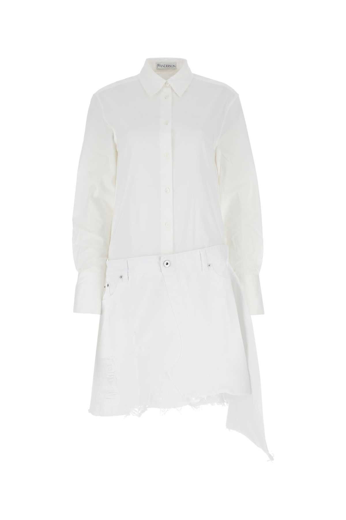 JW Anderson White Poplin Shirt Dress | Grailed