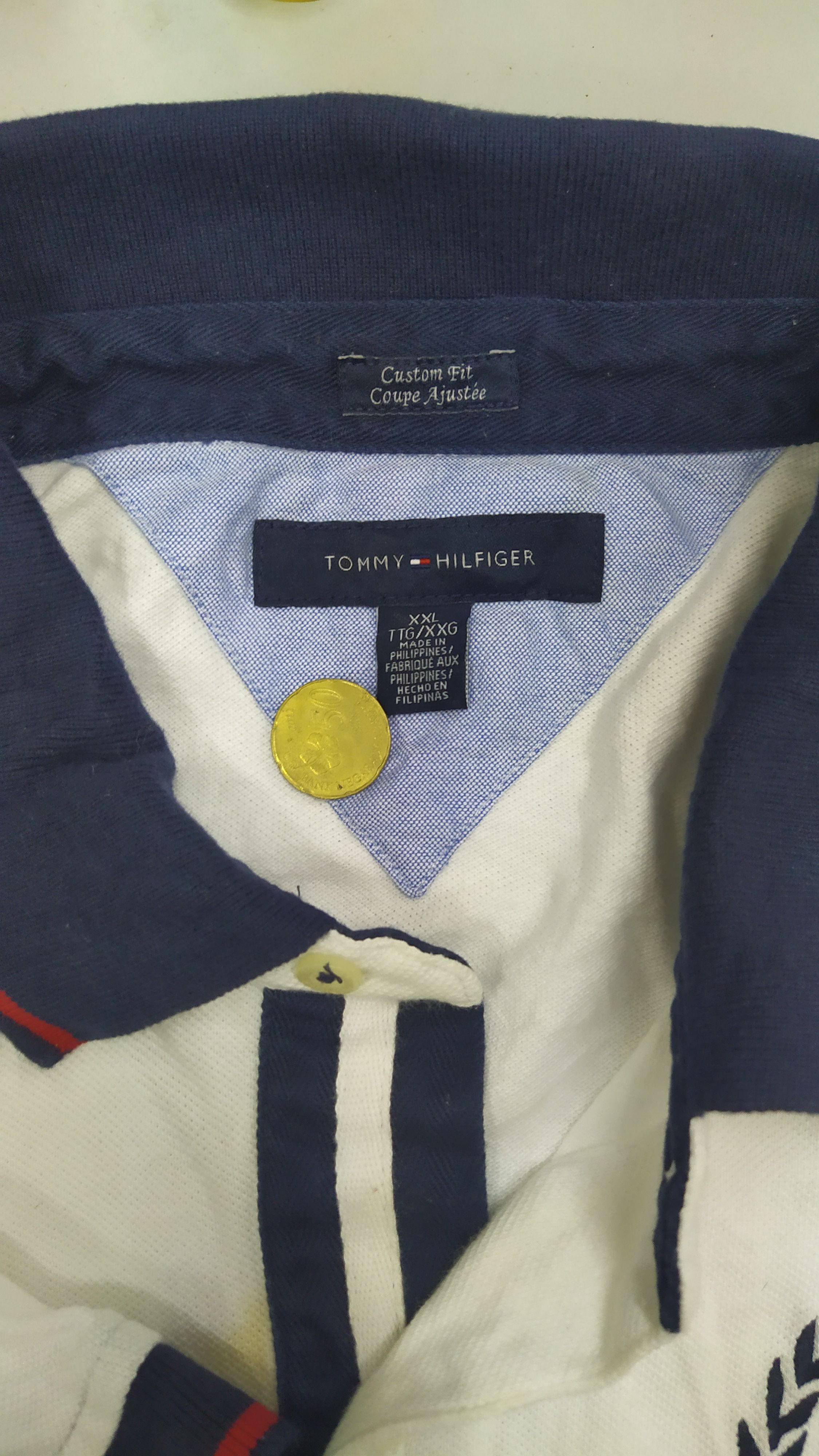 Tommy Hilfiger Tommy Hilfiger Vintage Polo Shirt Size US XXL / EU 58 / 5 - 2 Thumbnail