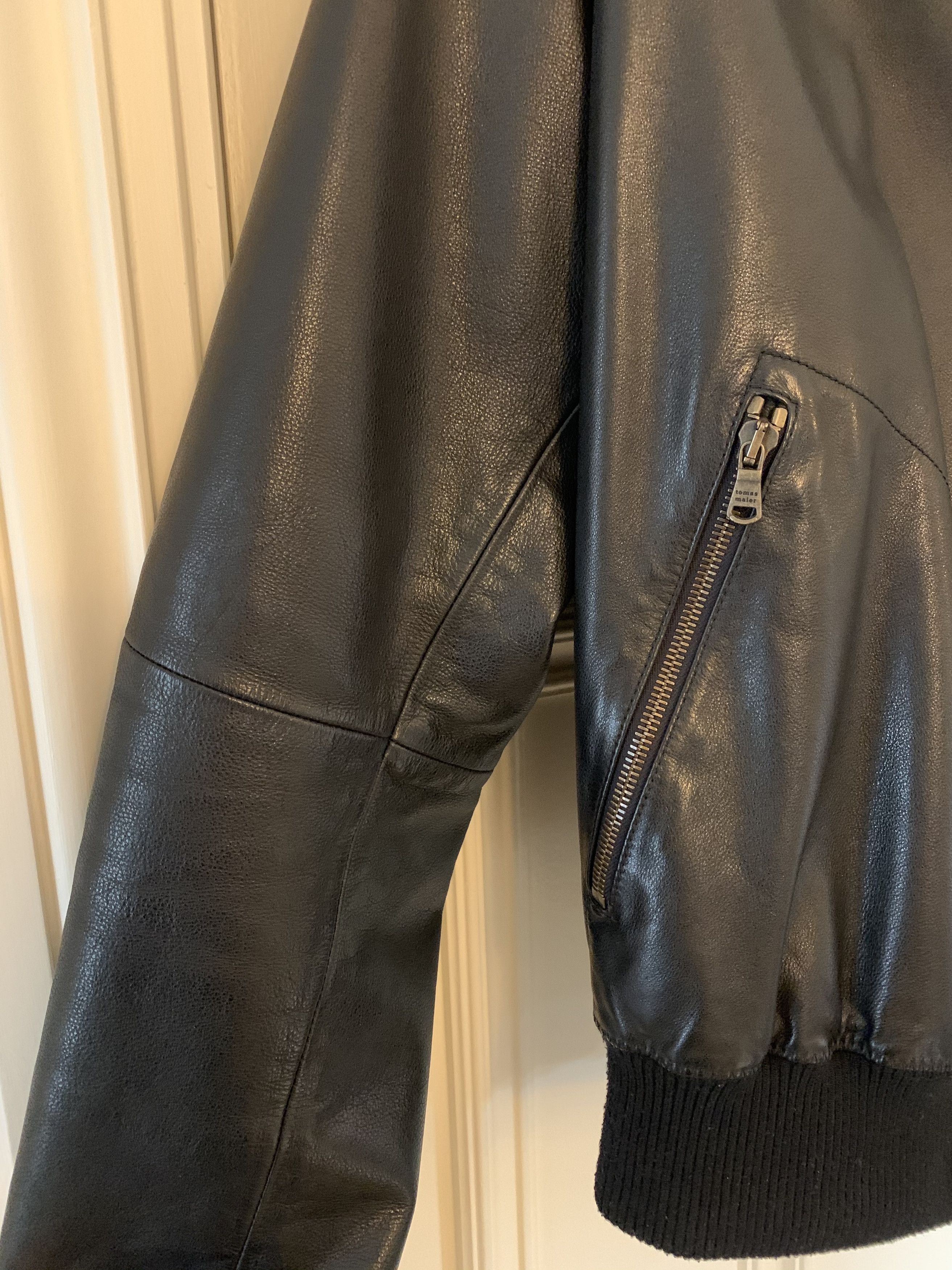 Tomas Maier Leather Bomber Jacket Size US M / EU 48-50 / 2 - 3 Thumbnail