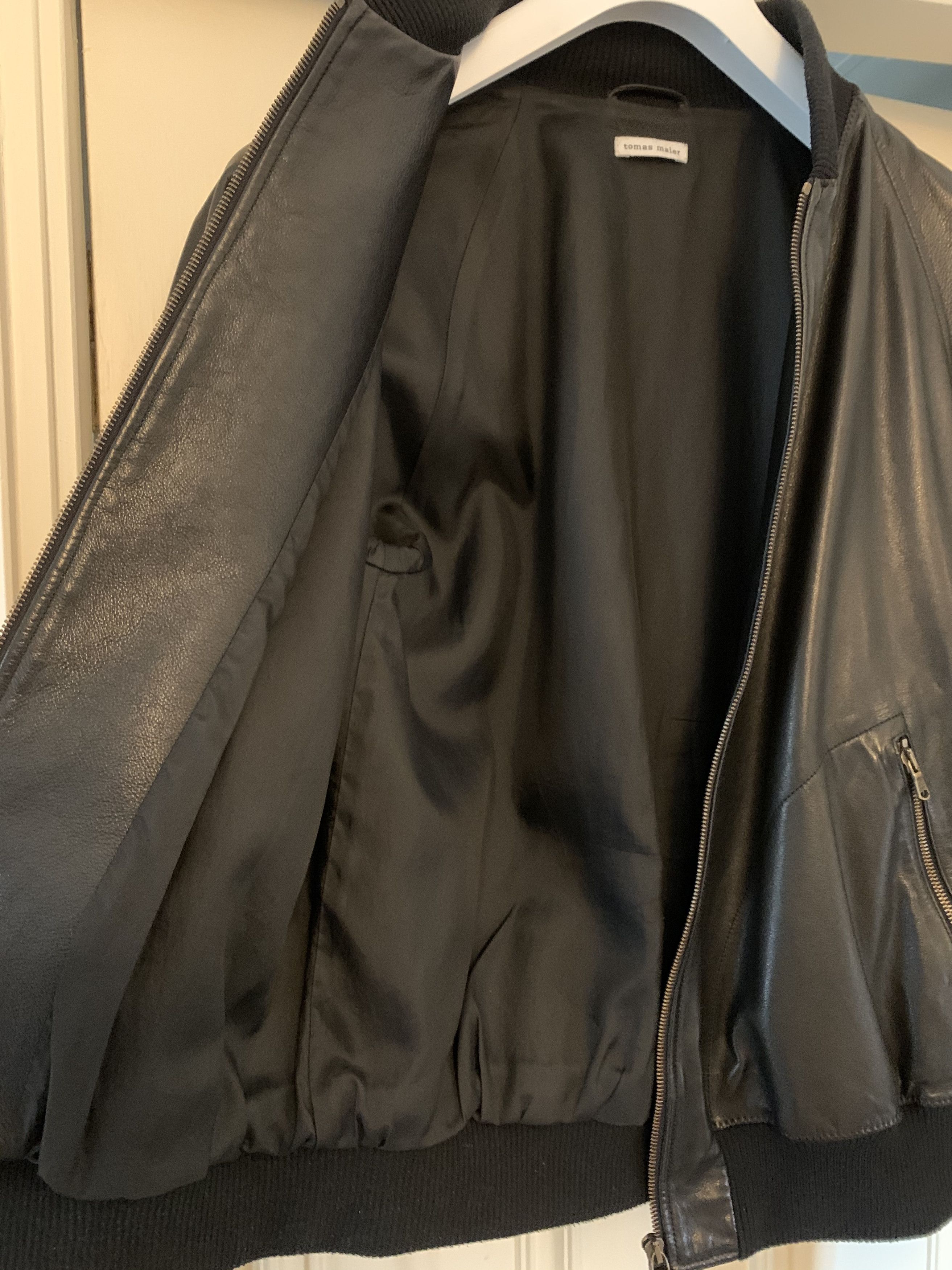 Tomas Maier Leather Bomber Jacket Size US M / EU 48-50 / 2 - 6 Thumbnail