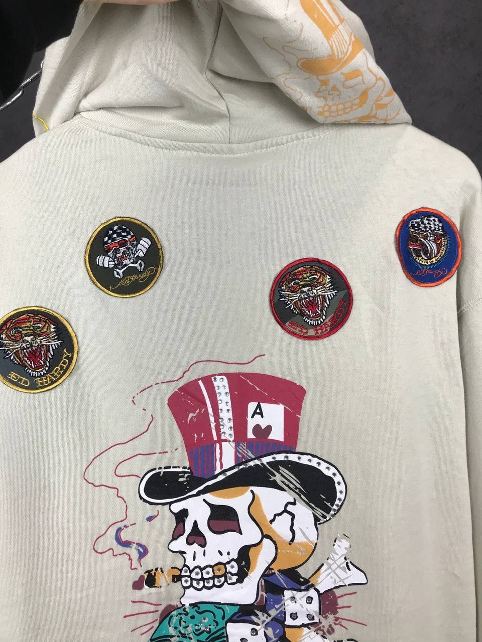 Christian Audigier Ed Hardy luxury designer overprinted crazy hoodie Size US XXL / EU 58 / 5 - 11 Thumbnail