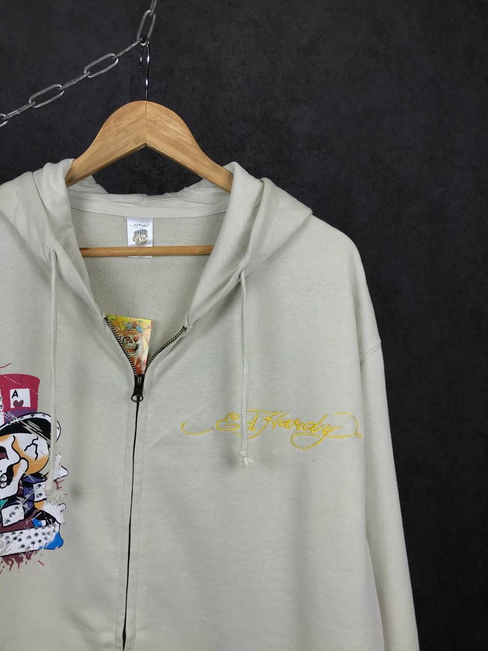 Christian Audigier Ed Hardy luxury designer overprinted crazy hoodie Size US XXL / EU 58 / 5 - 3 Thumbnail