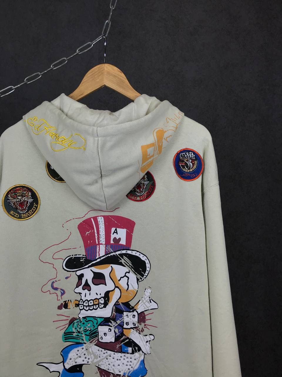 Christian Audigier Ed Hardy luxury designer overprinted crazy hoodie Size US XXL / EU 58 / 5 - 4 Thumbnail