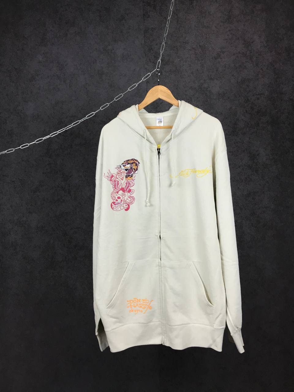 Christian Audigier Ed Hardy luxury designer crazy overprinted hoodie Size US XXL / EU 58 / 5 - 1 Thumbnail