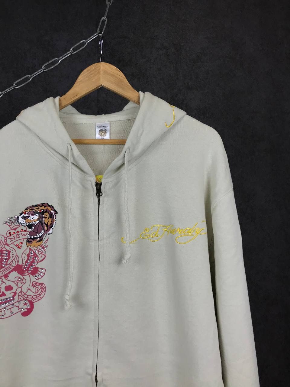 Christian Audigier Ed Hardy luxury designer crazy overprinted hoodie Size US XXL / EU 58 / 5 - 3 Thumbnail