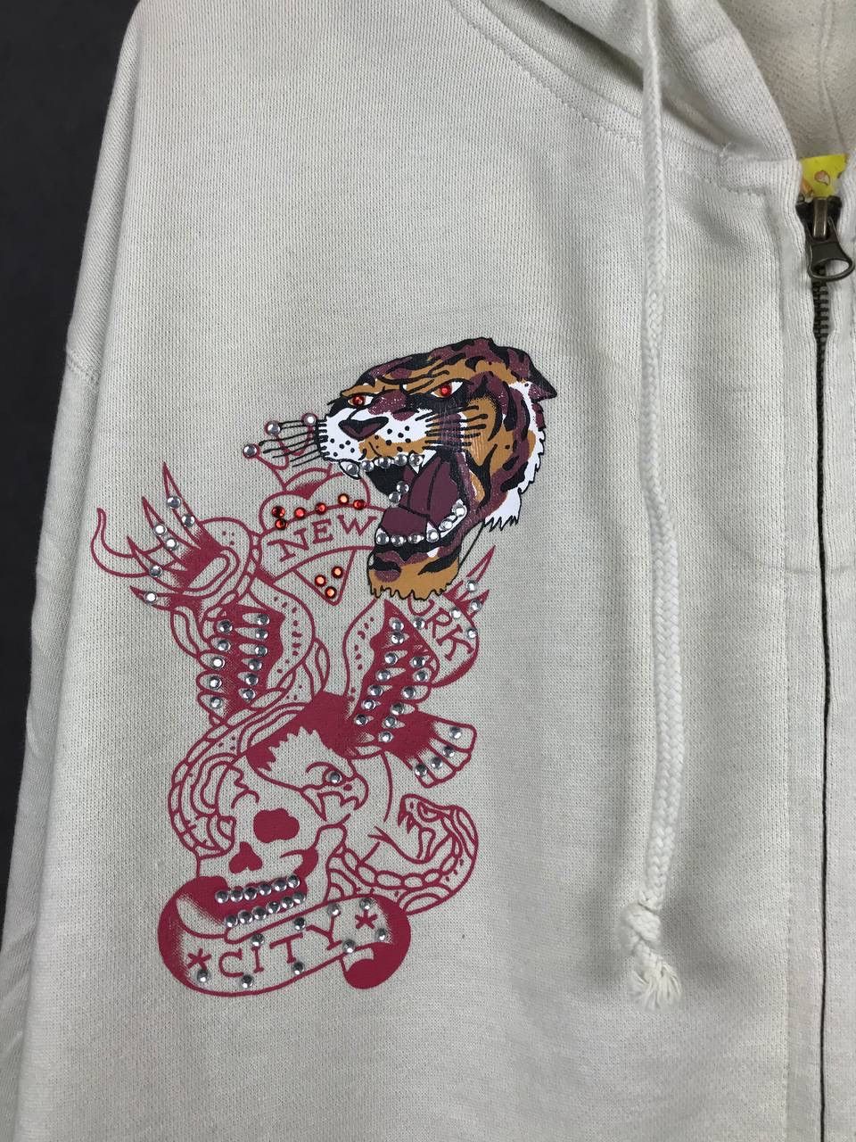 Christian Audigier Ed Hardy luxury designer crazy overprinted hoodie Size US XXL / EU 58 / 5 - 4 Thumbnail