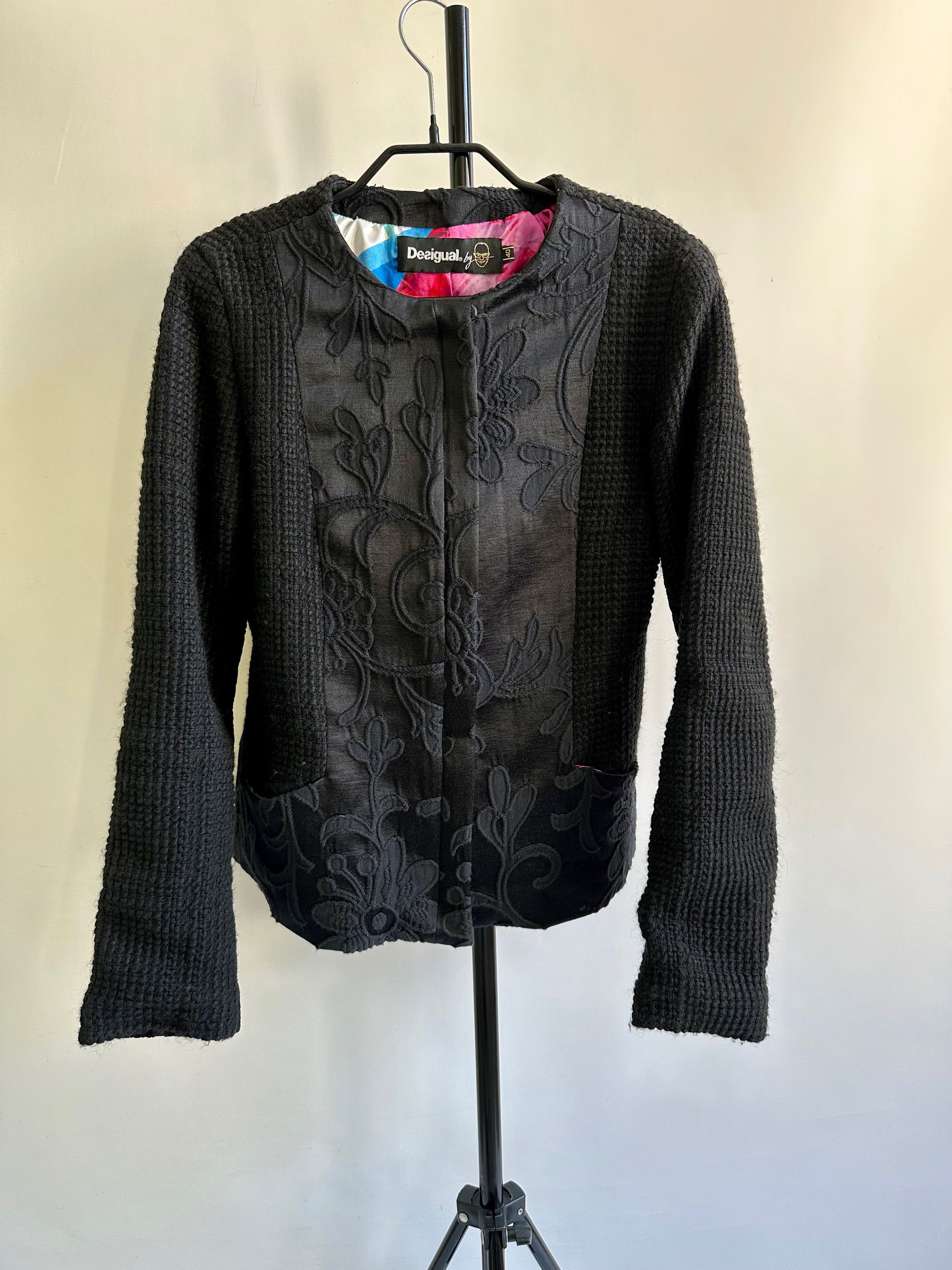 Christian Lacroix Desigual by Christian Lacroix full zip black jacket Size M / US 6-8 / IT 42-44 - 1 Thumbnail