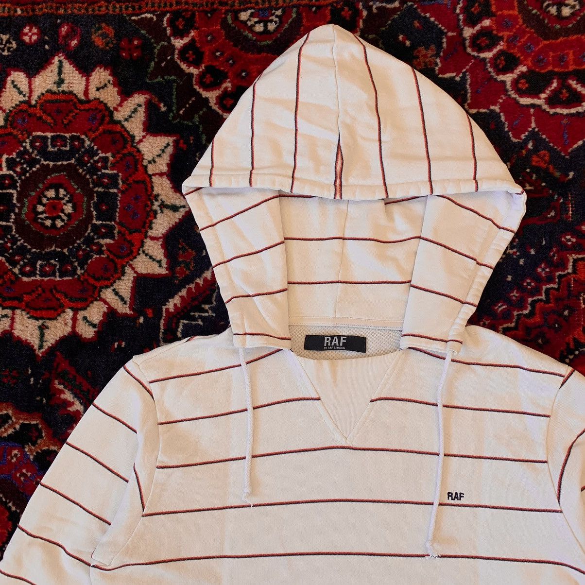 Raf Simons RAF Embroidery Stripe Hoodie Size US S / EU 44-46 / 1 - 6 Thumbnail