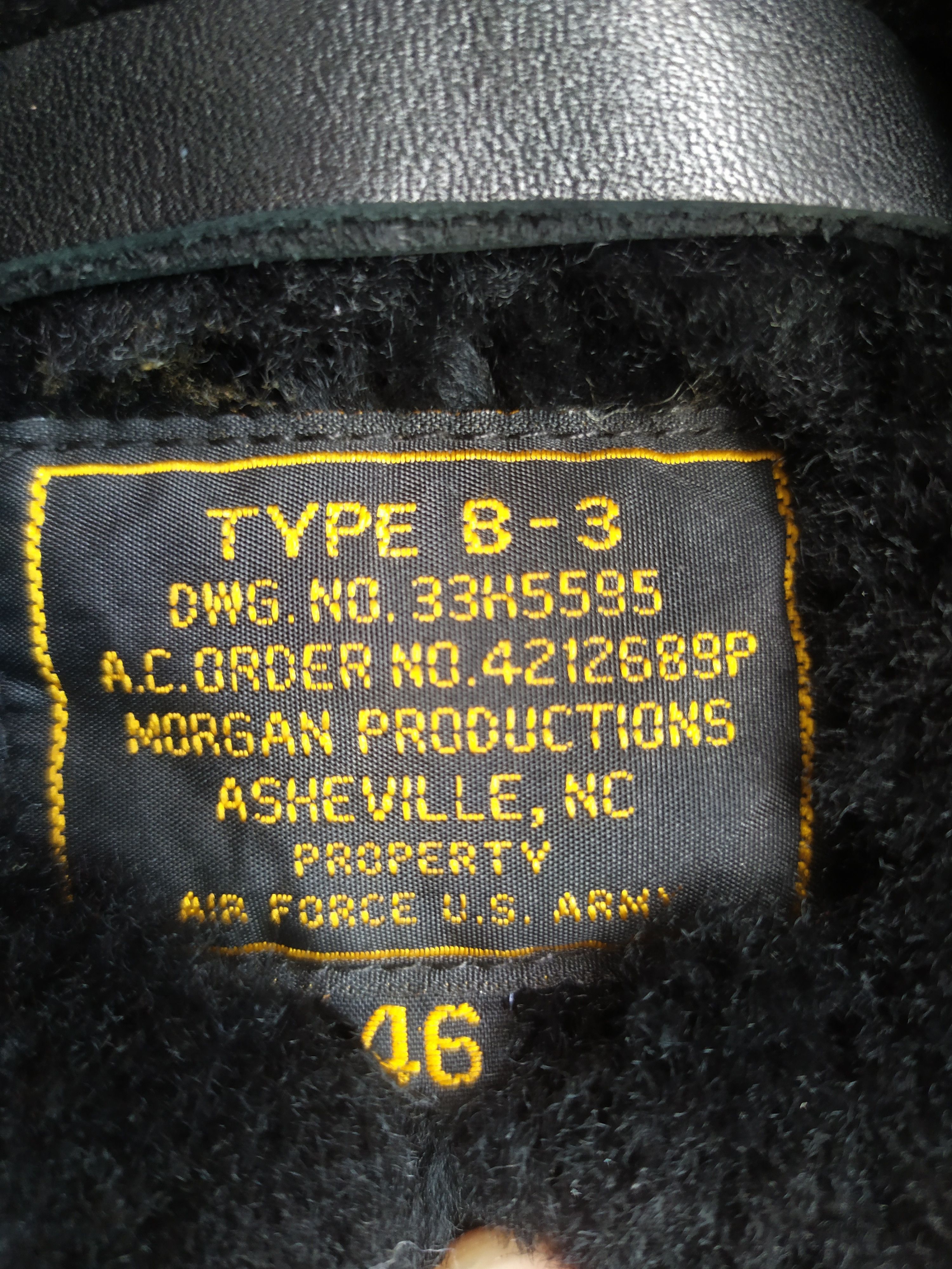 Other MORGAN PRODUCTIONS ASHEVILLE,NC LEATHER TYPE B3 JACKET Size US XXL / EU 58 / 5 - 2 Thumbnail