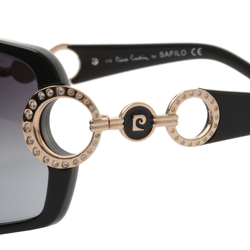 Pierre Cardin Pierre Cardin 00's Black Crystal Sunglasses Size ONE SIZE - 3 Thumbnail