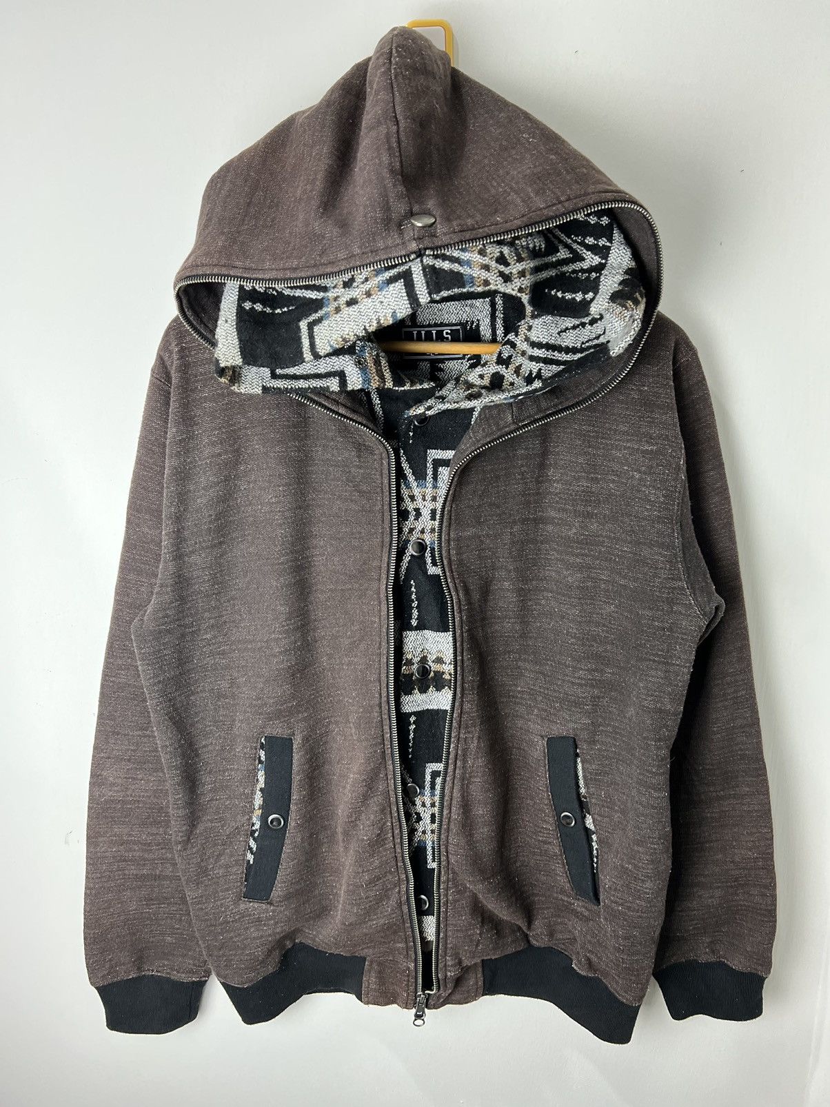 image of Vintage Ills Hooddie Kapital Design in Brown, Men's (Size Large)