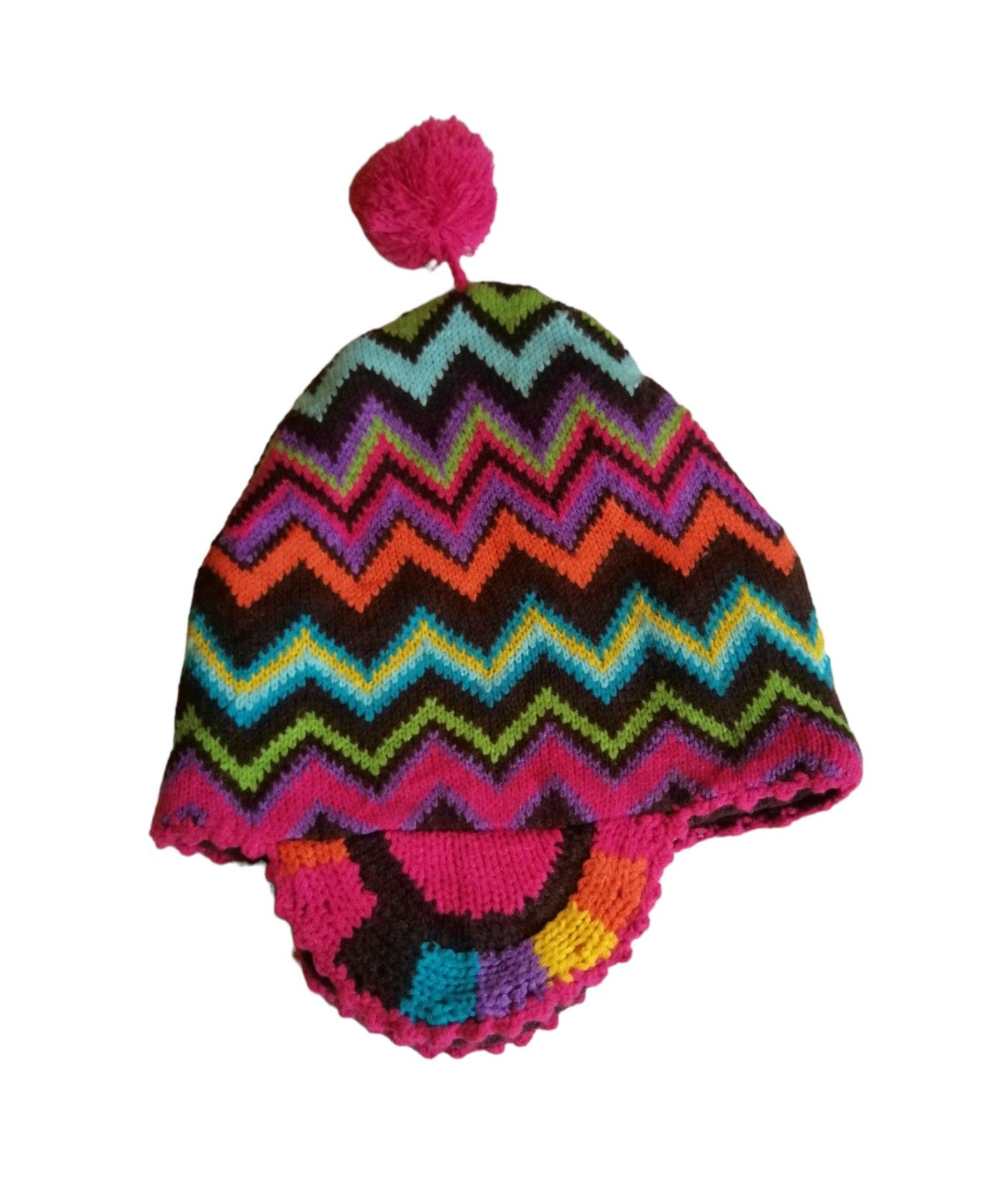 Native Vintage Native Knitting Beanie Earflap Hats Size ONE SIZE - 8 Thumbnail