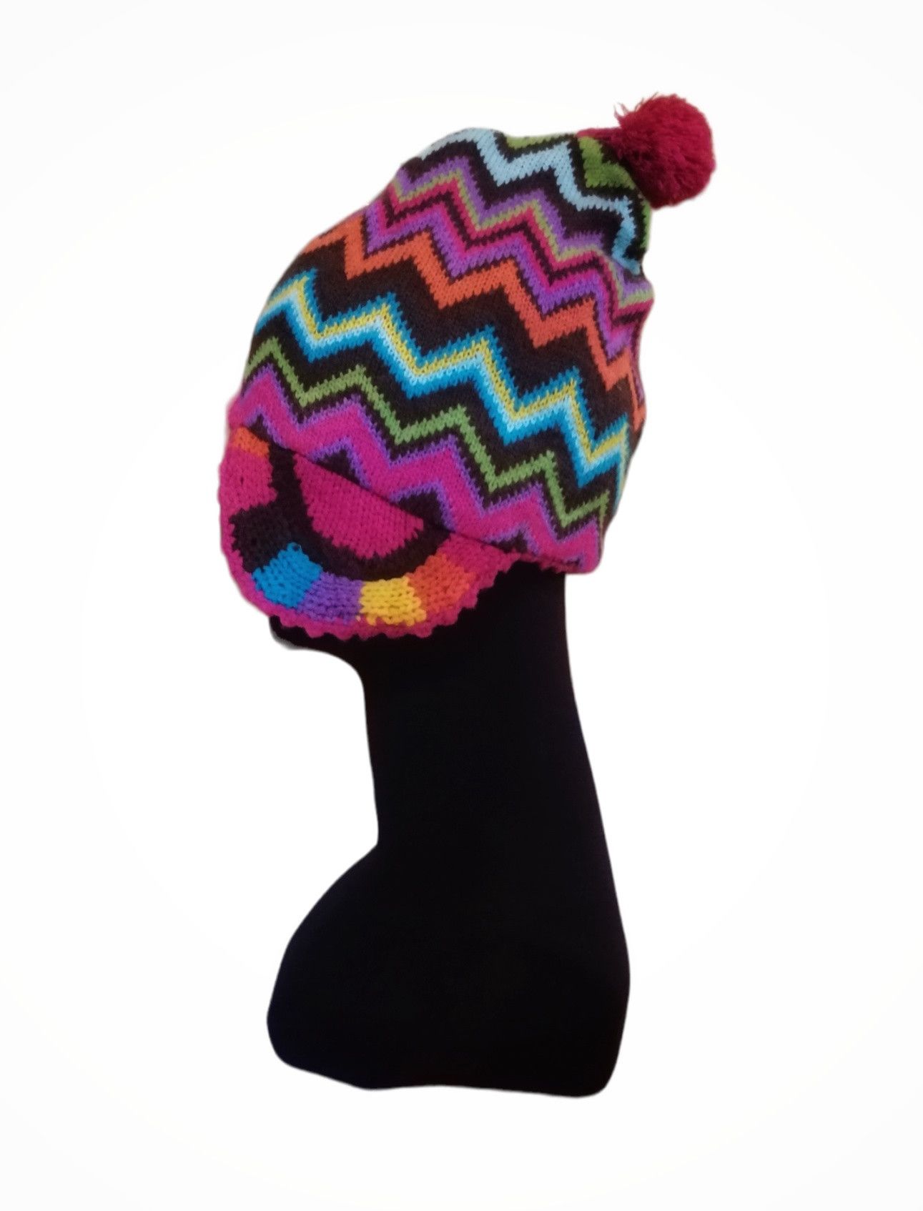 Native Vintage Native Knitting Beanie Earflap Hats Size ONE SIZE - 4 Thumbnail