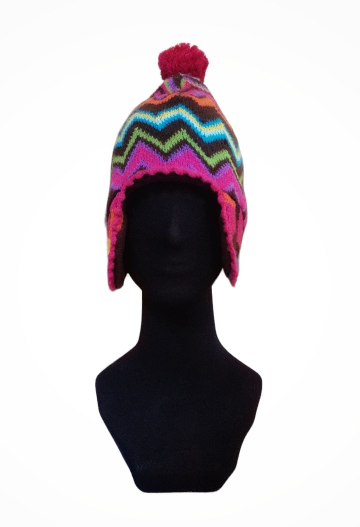 Native Vintage Native Knitting Beanie Earflap Hats Size ONE SIZE - 2 Thumbnail