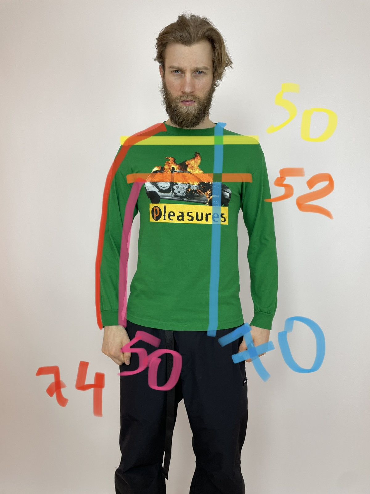 Other PLEASURES Sweatshirt long sleeve skateboarding style wear M Size US M / EU 48-50 / 2 - 9 Thumbnail