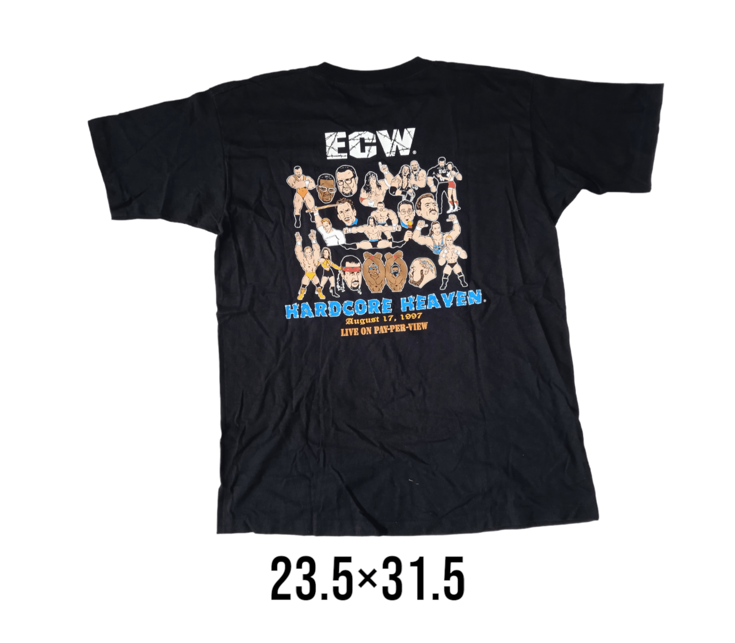 Vintage 90s ECW Hardcore Heaven 1997 Shirt Wrestling