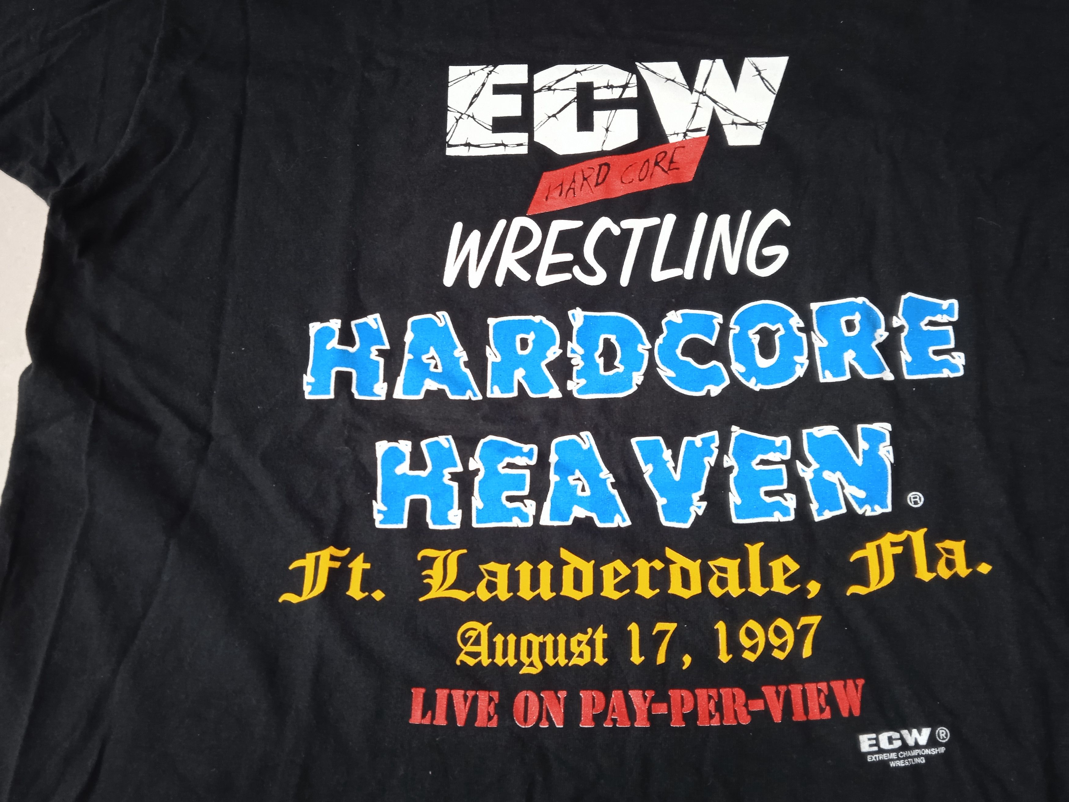 Vintage Vintage 90s ECW Hardcore Heaven 1997 Shirt Wrestling Size US XL / EU 56 / 4 - 3 Thumbnail