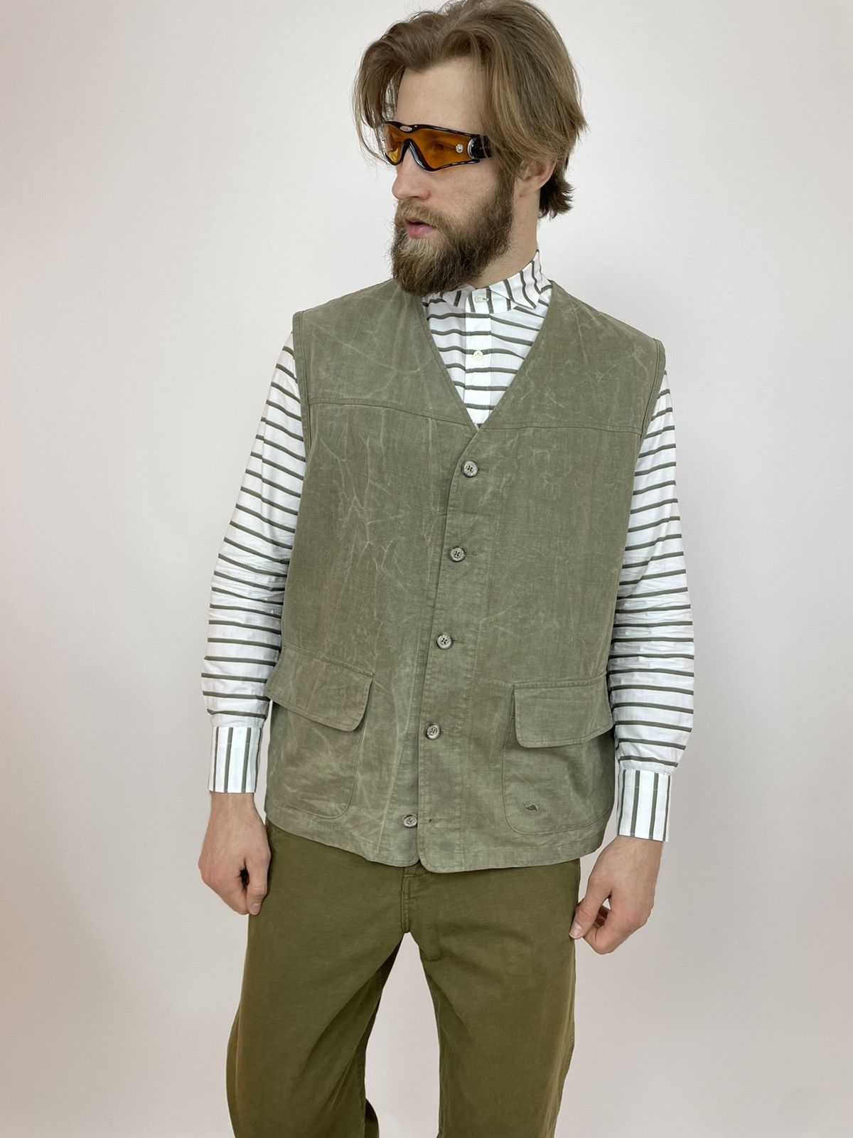 Camel CAMEL Vintage Vest Multi-pocket Canvas Mens size XL Size US XL / EU 56 / 4 - 1 Thumbnail